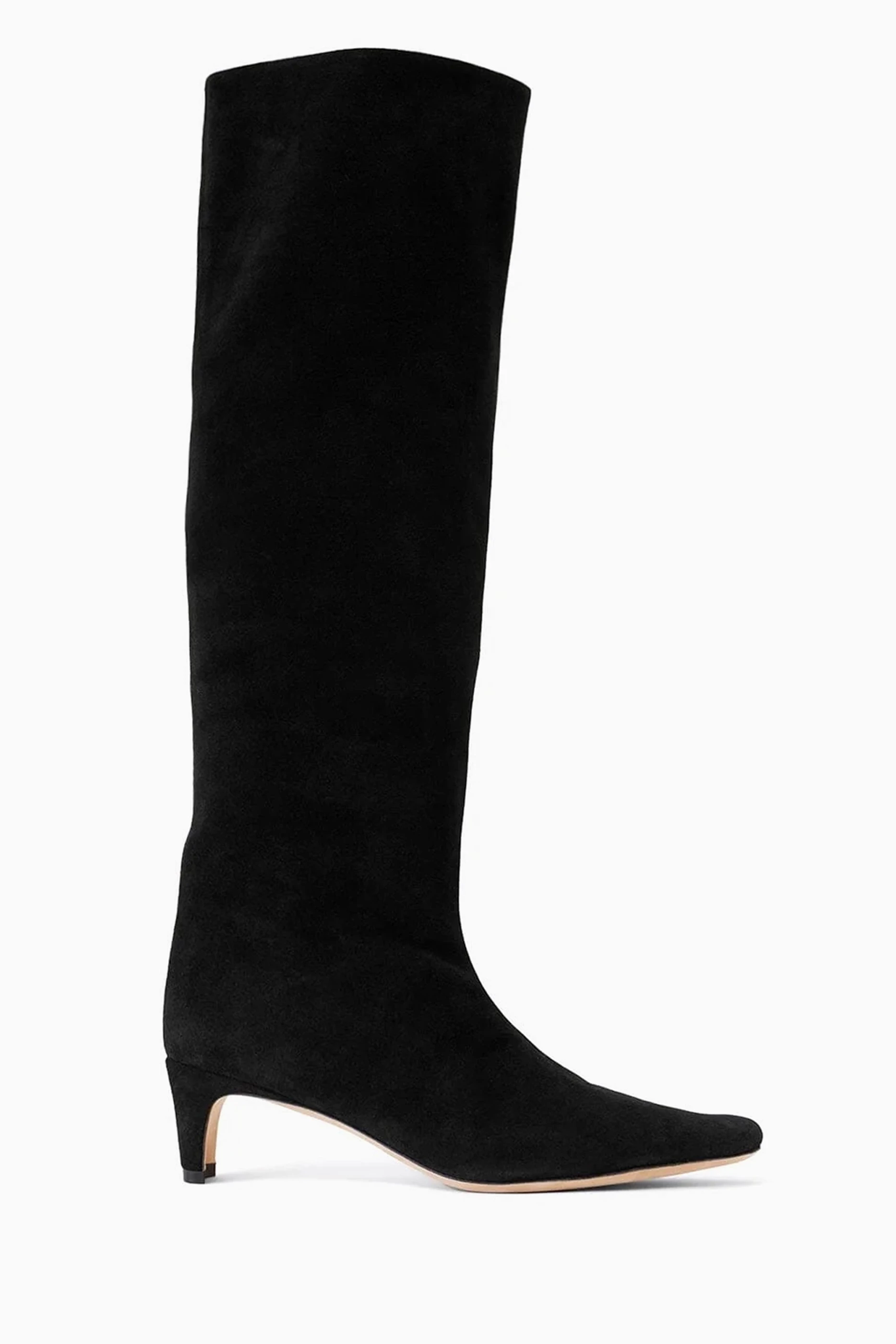 Suede knee high boots flat new arrivals