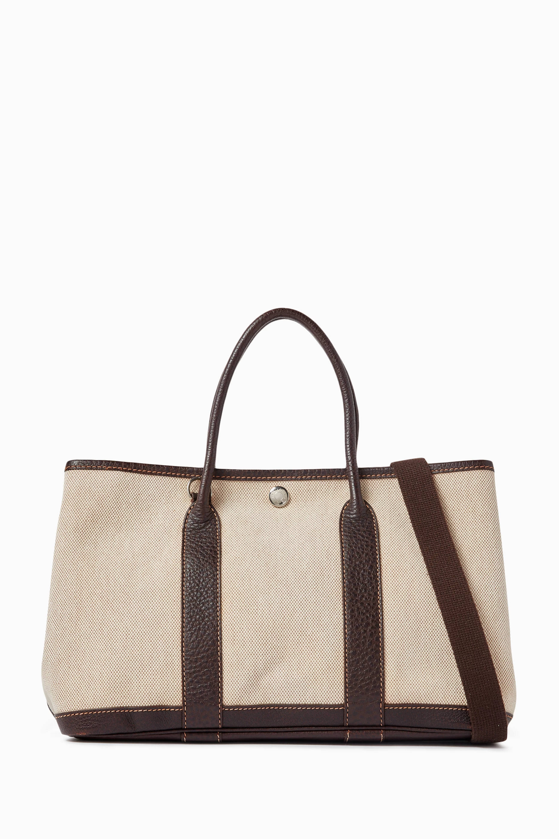 Buy Hermes Pre Loved Neutral Garden Party Tote Bag in Toile Canvas For Women Online Ounass UAE