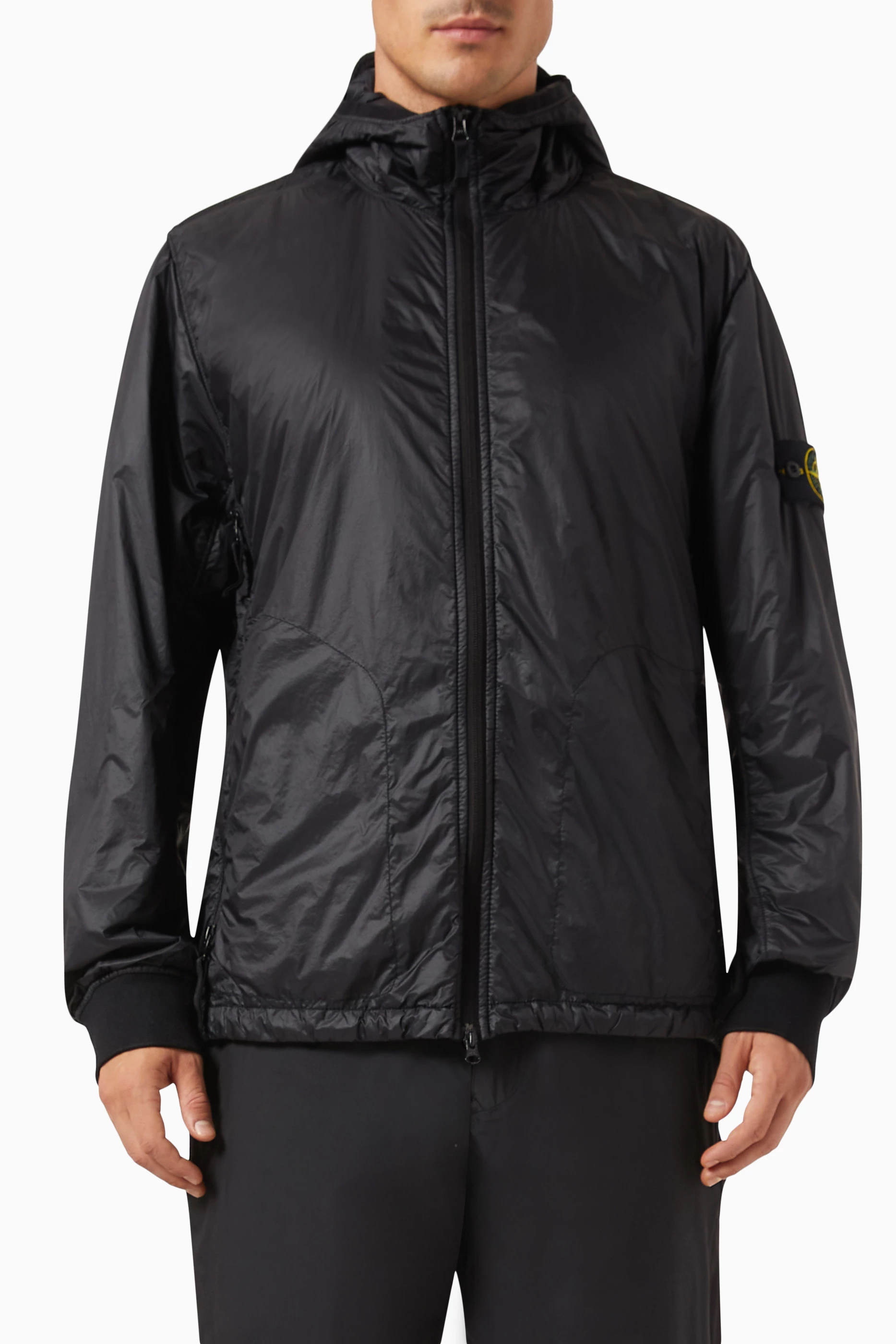 Buy Stone Island Black Packable Jacket in Nylon For Men Online Ounass UAE