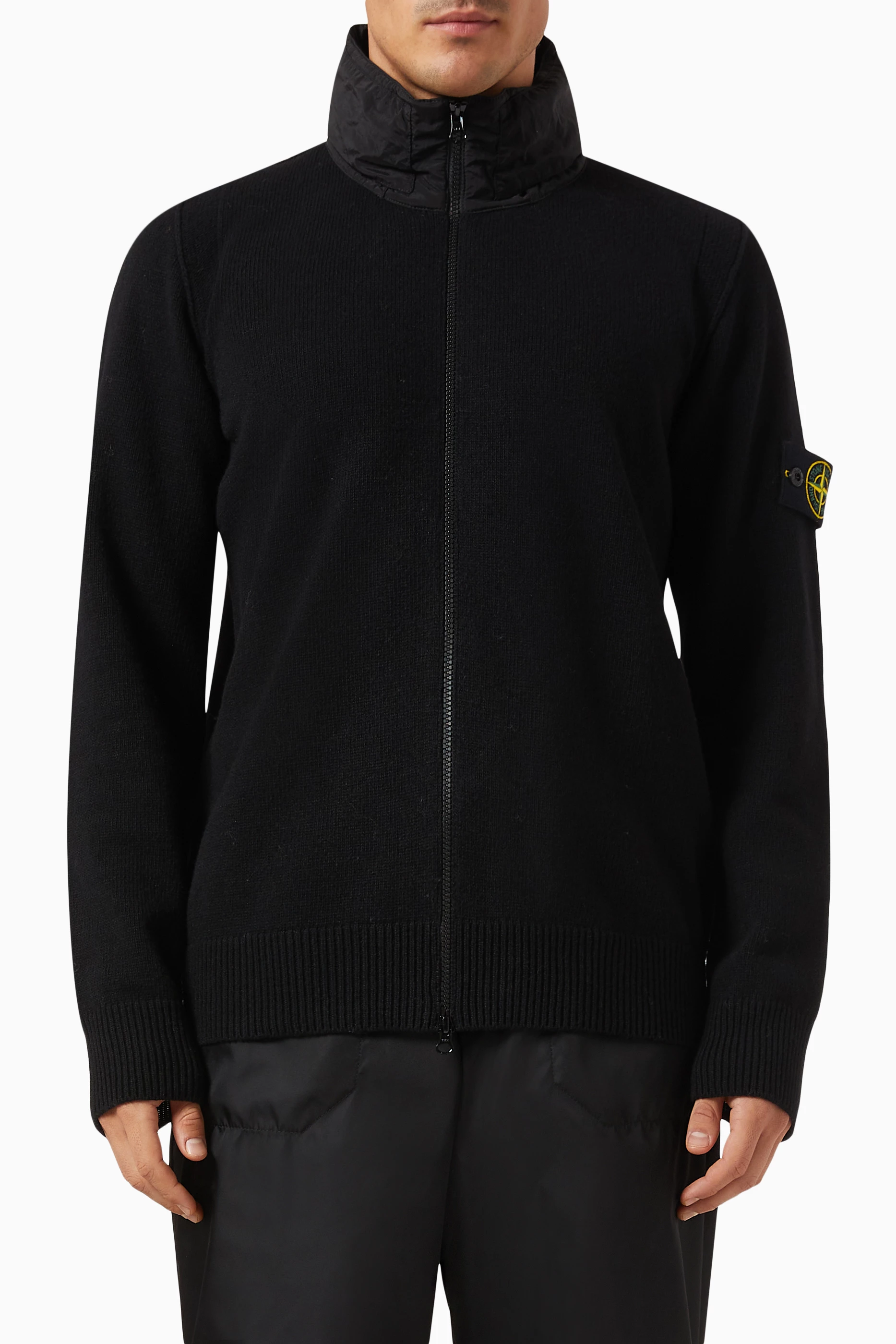Stone island cardigan black top
