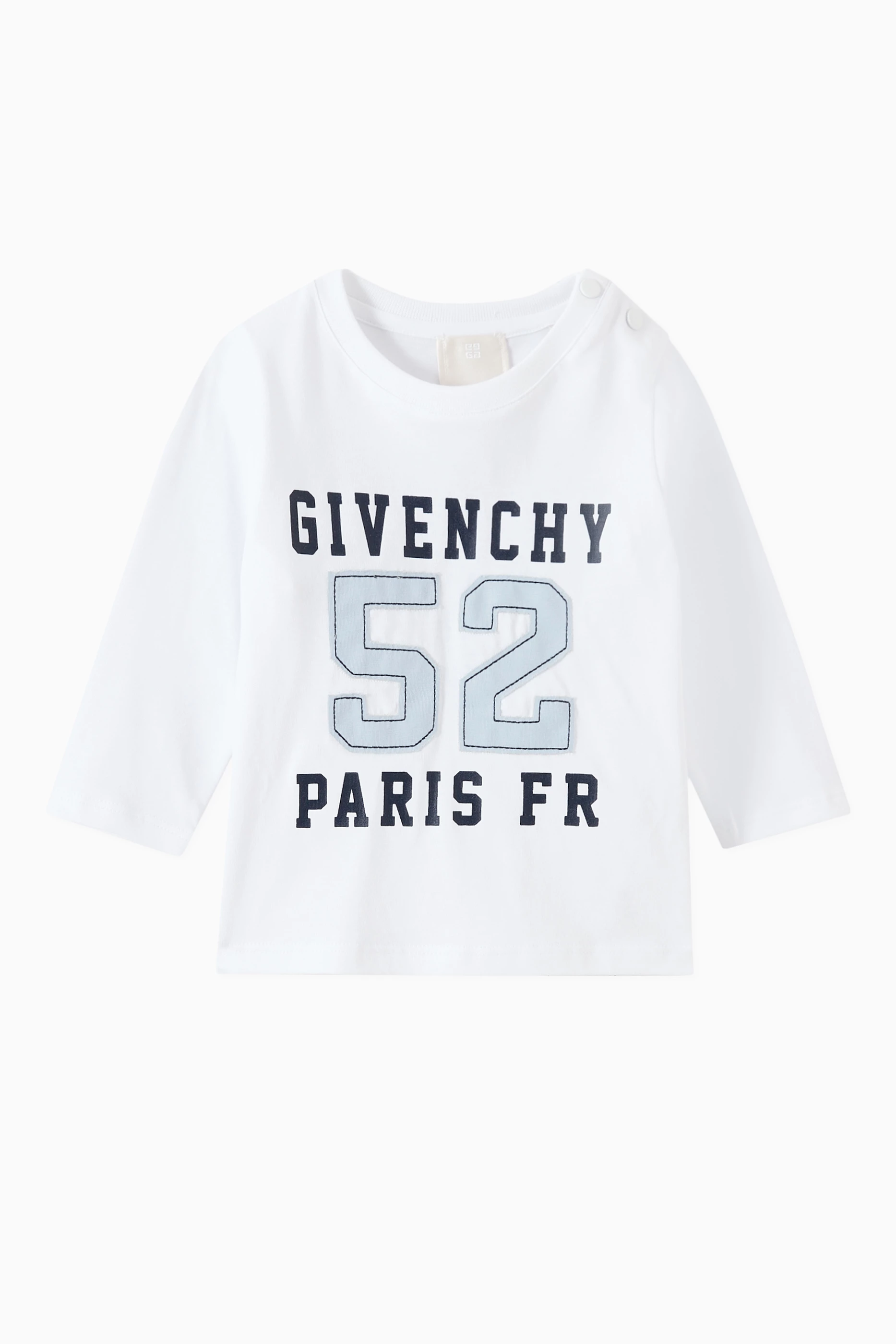 Buy Givenchy White Jersey T shirt in Organic Cotton For Baby Boys Online Ounass UAE