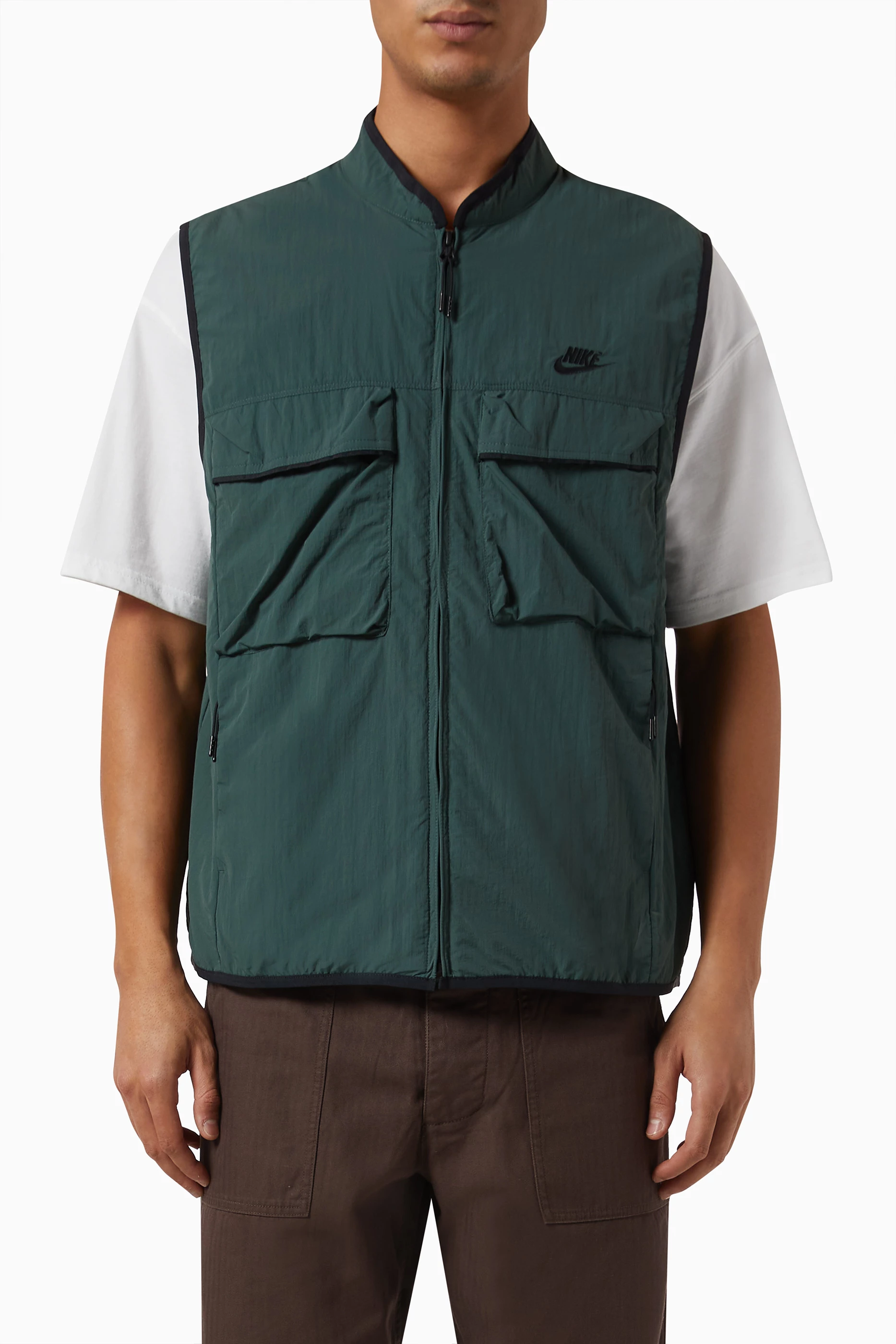 Buy Nike Green Tech Vest in Nylon For Men Online | Ounass UAE