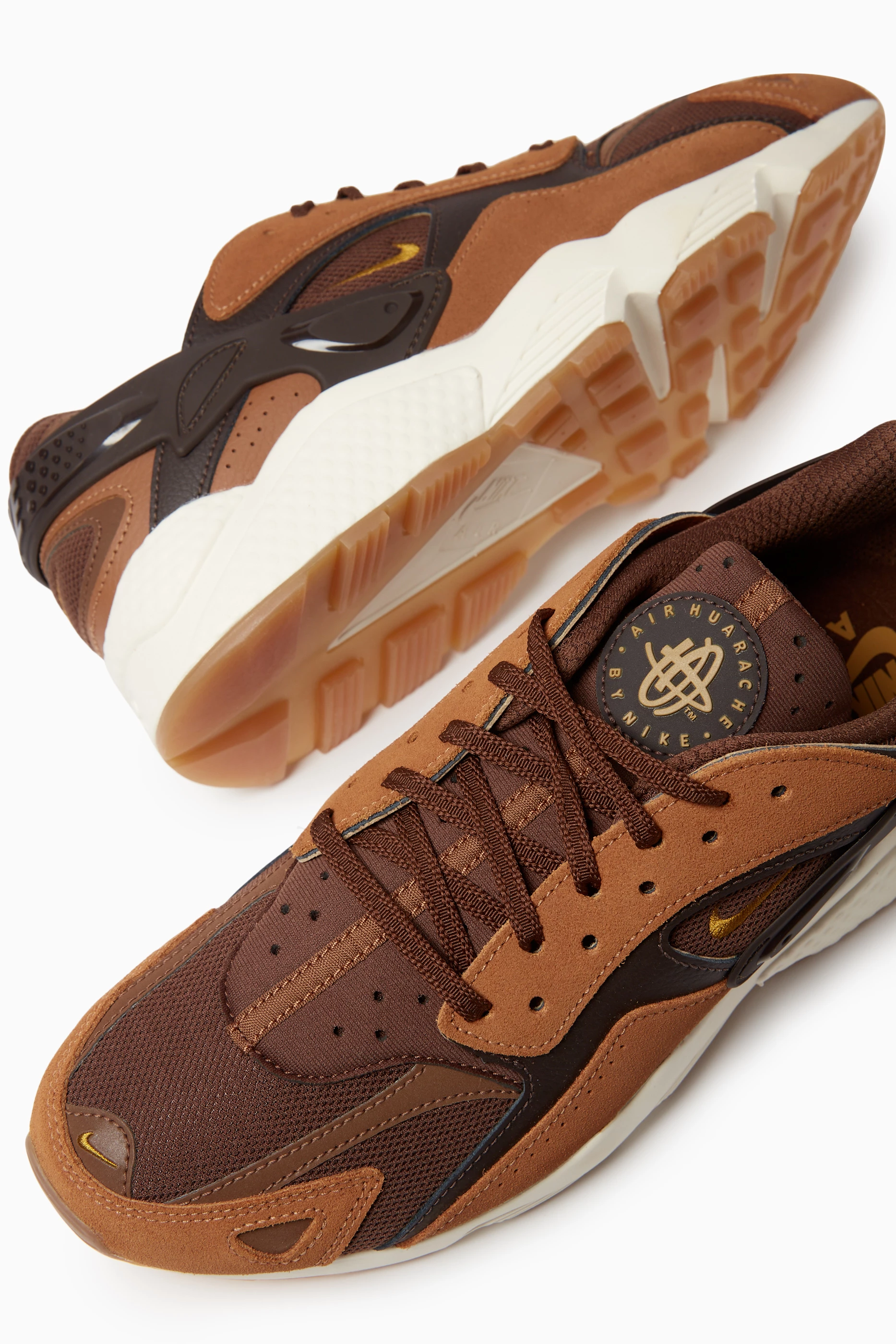 Buy Nike Brown Air Huarache Runner Sneakers in Mix Materials For Men Online Ounass UAE