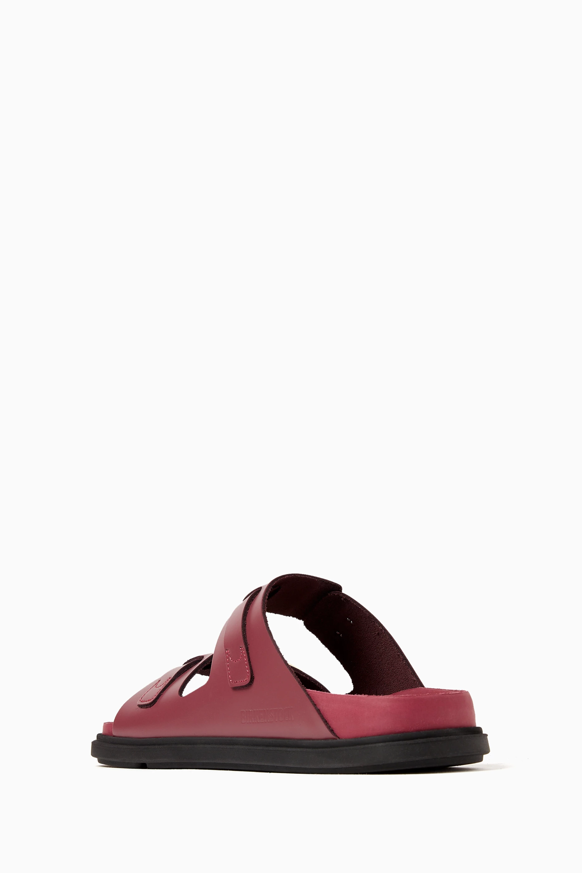 Buy Birkenstock Burgundy St. Barths Sandals in Leather For Women Online Ounass UAE
