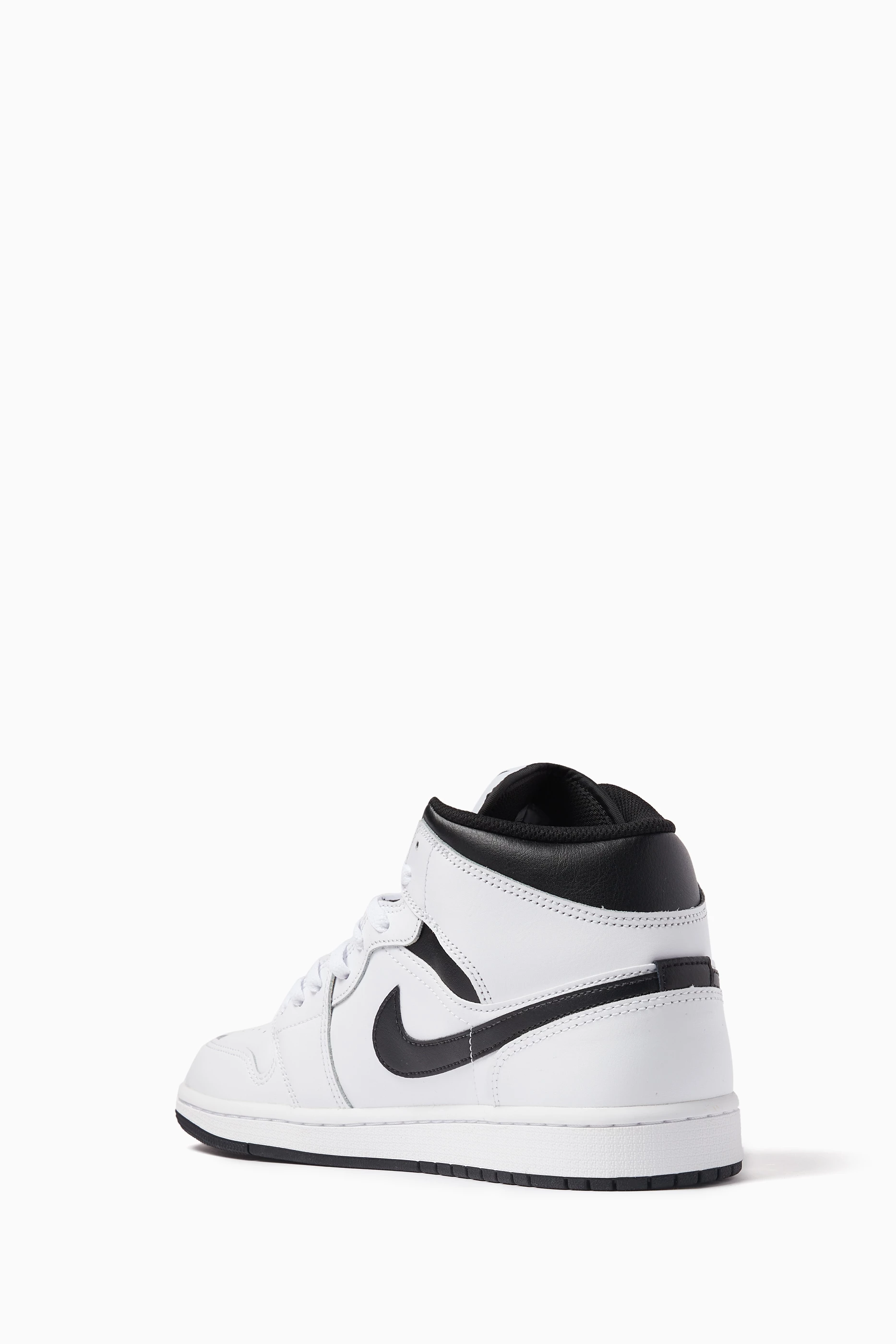 Buy Jordan White Air Jordan 1 Mid Sneakers in Leather For Men Online Ounass UAE