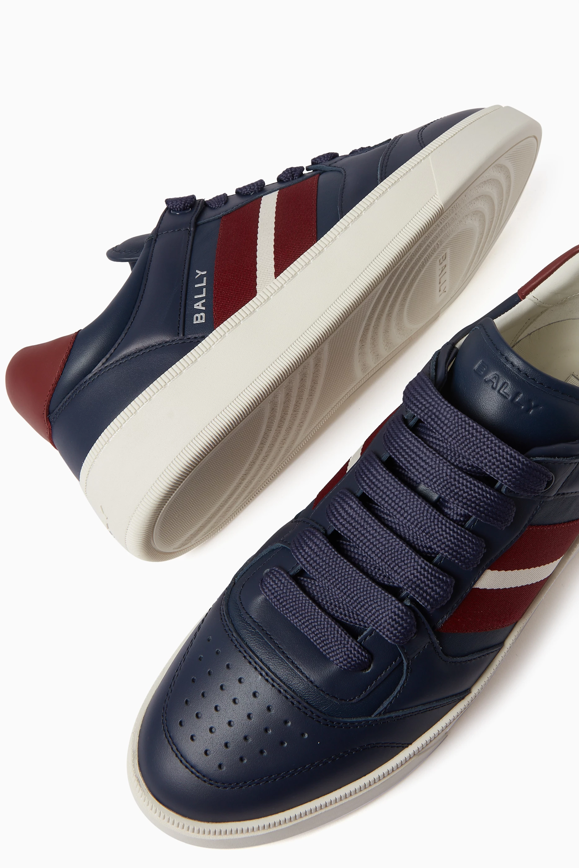 Buy Bally Blue Rebby Sneakers in Leather For Men Online Ounass UAE