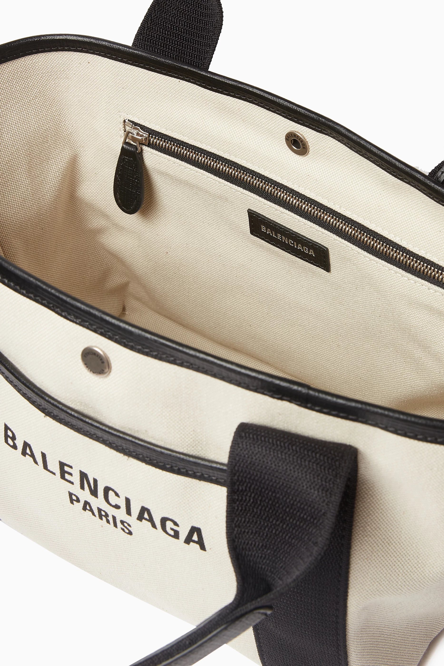 Buy Balenciaga Neutral Small Biarritz Tote Bag in Cotton Canvas For Women Online Ounass UAE