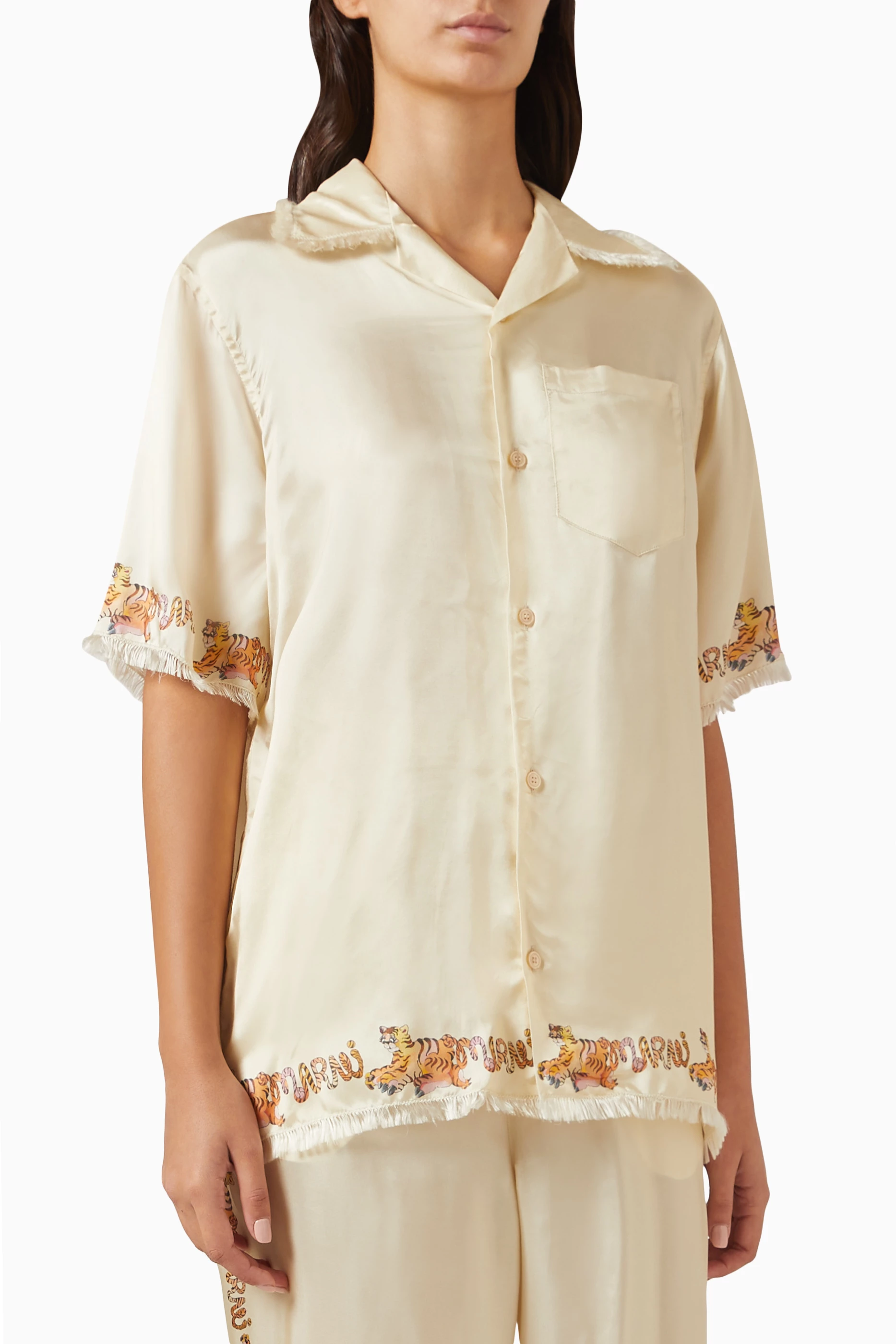 Buy Marni Neutral Ferocious Curly Kitty Shirt For Women