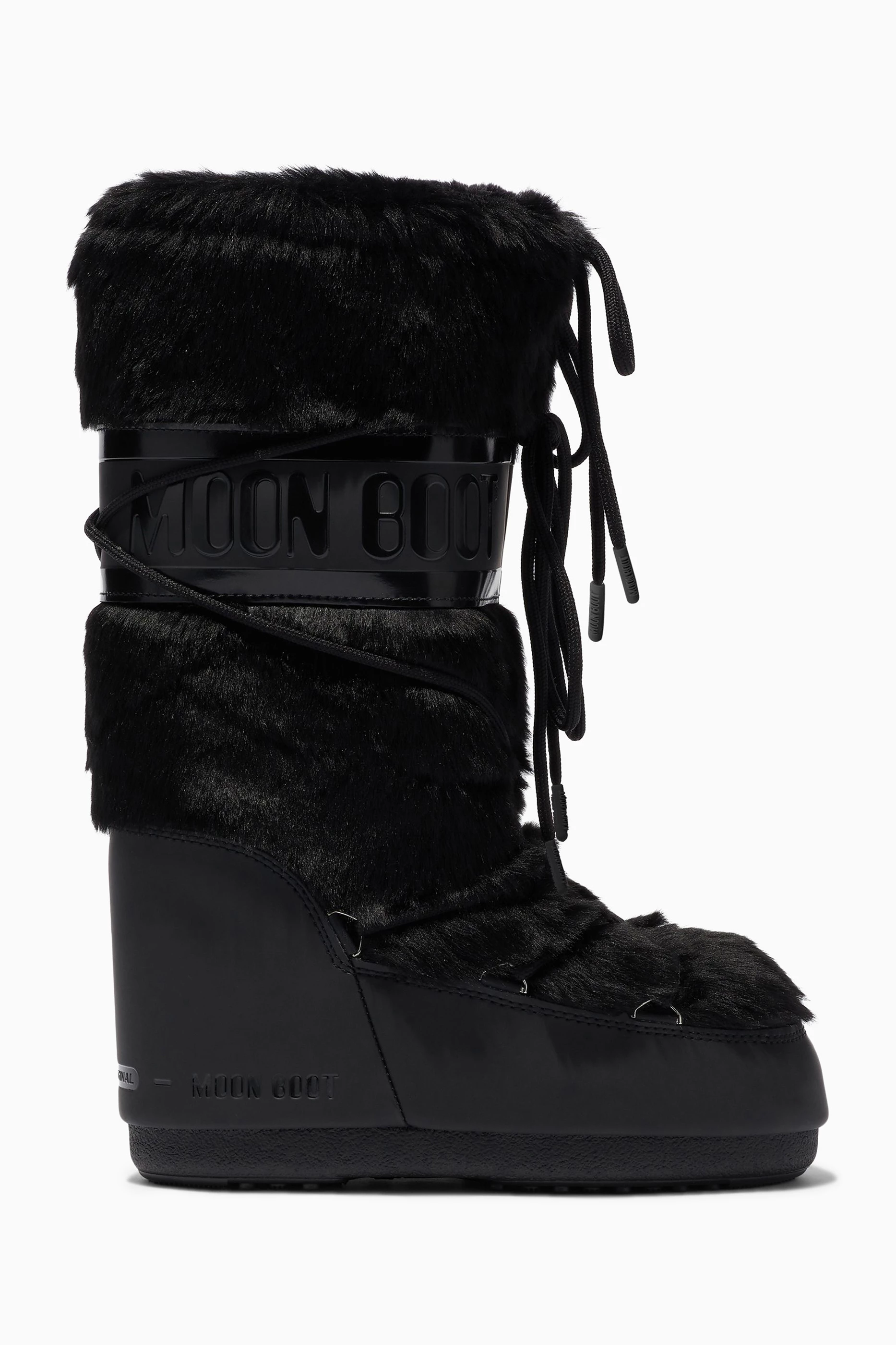 Buy Moon Boot Black Icon Boots in Faux Fur For Women Online Ounass UAE