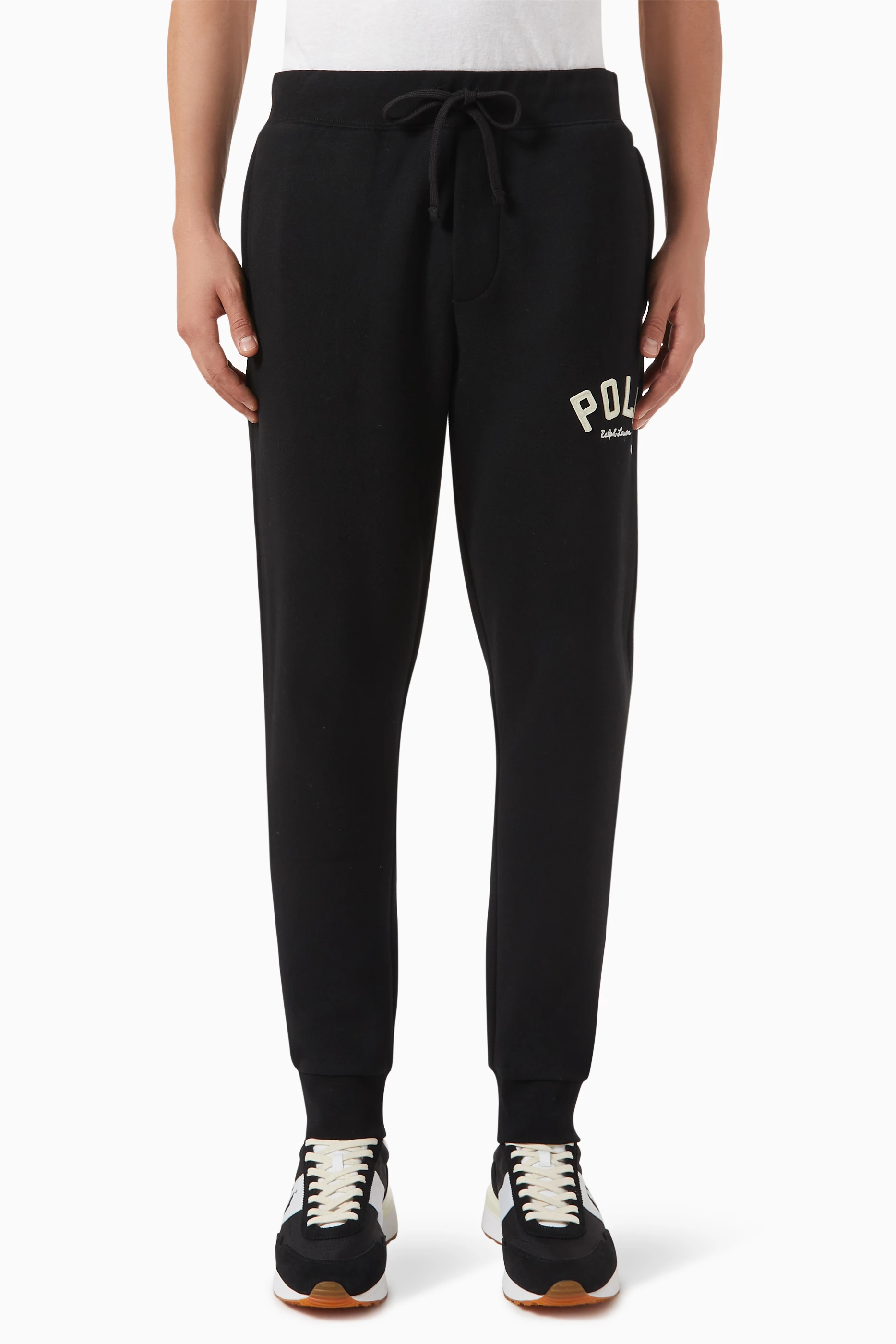 Buy Polo Ralph Lauren Black Logo Sweatpants in Cotton For Men Online Ounass UAE