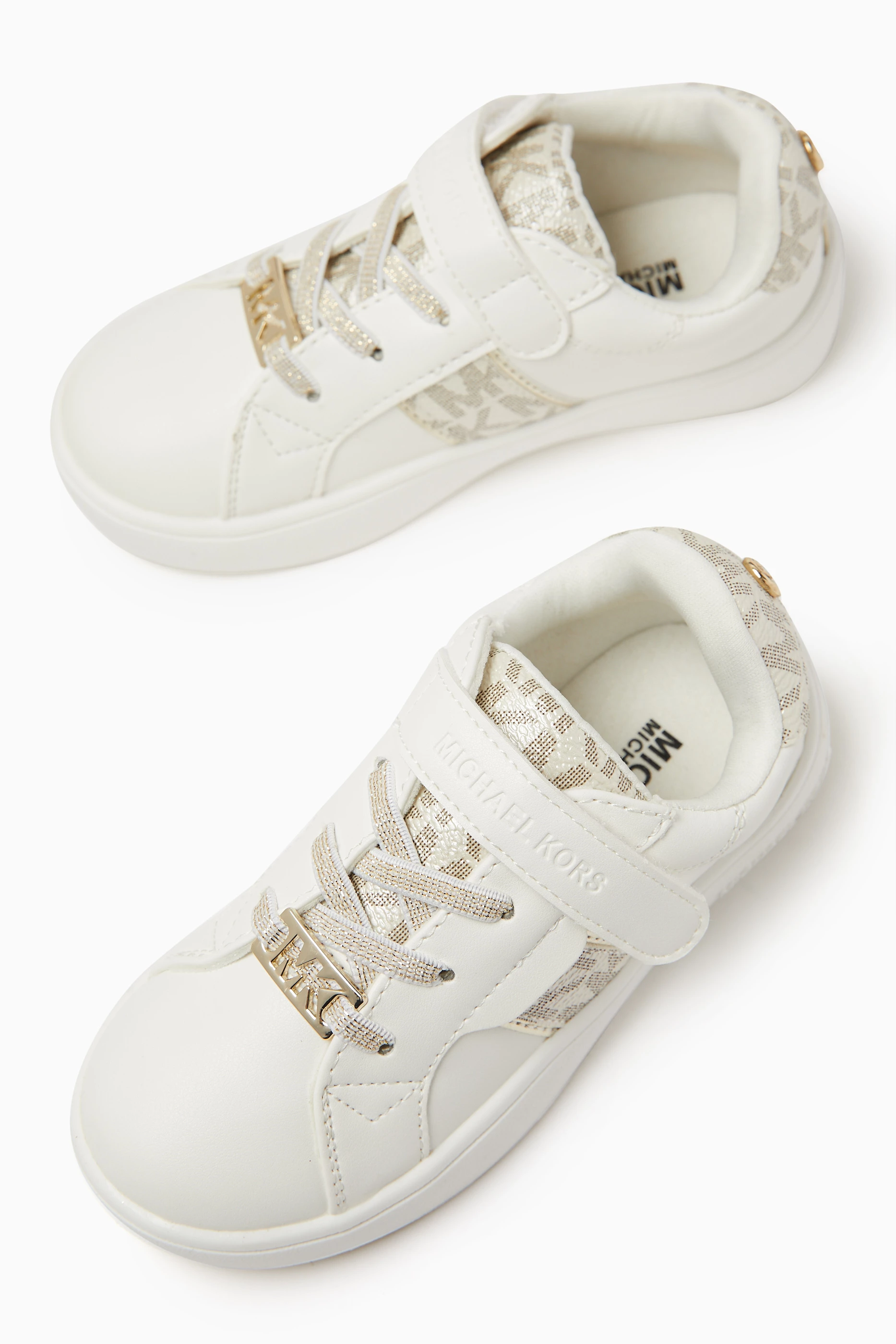 Buy Michael Kors Kids White Jem Audrey Velcro Sneakers For Girls Online Ounass UAE