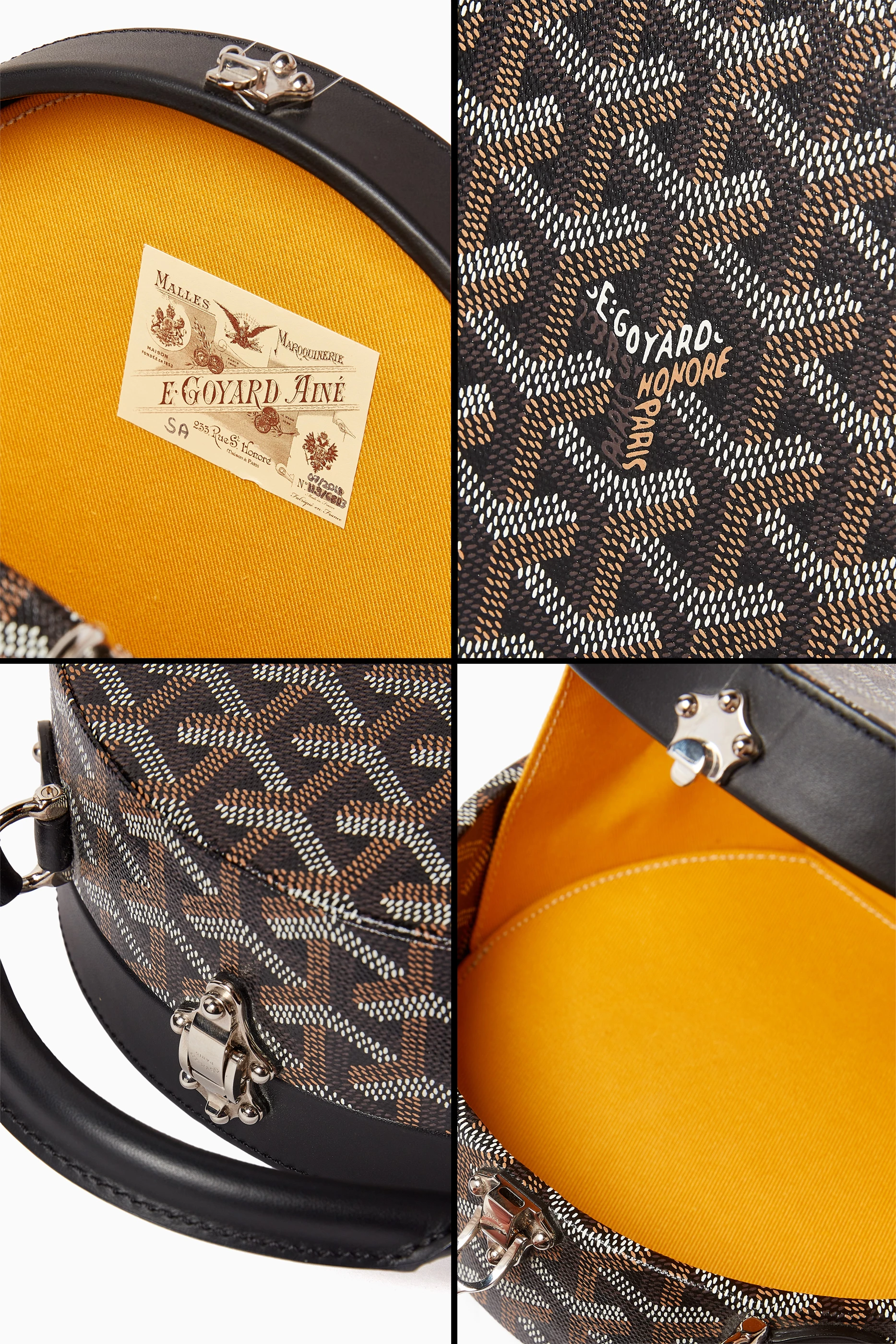Buy Goyard Pre Loved Black Alto Hatbox Trunk Bag in Goyardine Canvas Leather For Women Online Ounass UAE