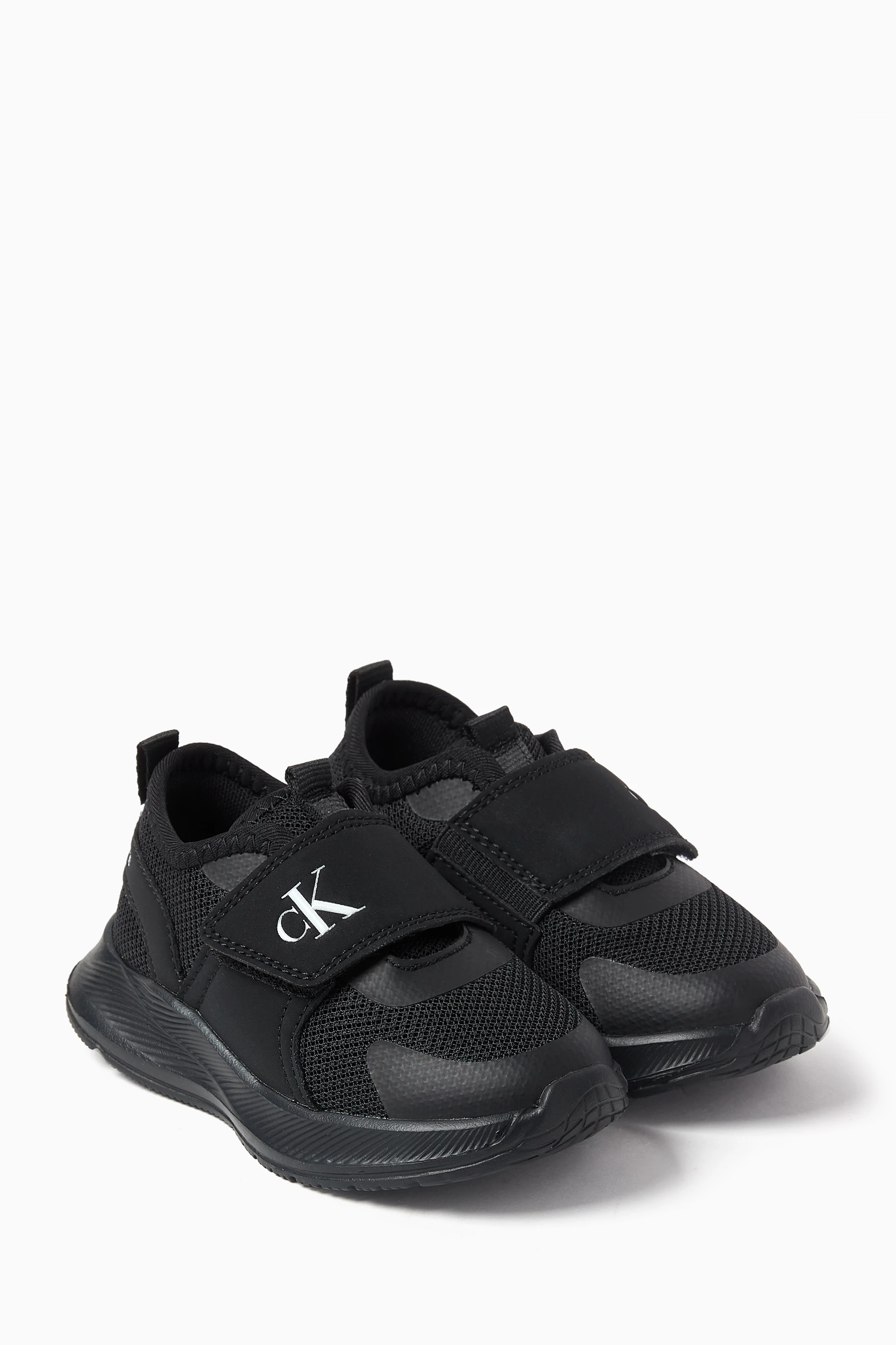 Buy Calvin Klein Black CK Chunky Sneakers in Mesh For Boys Online Ounass UAE