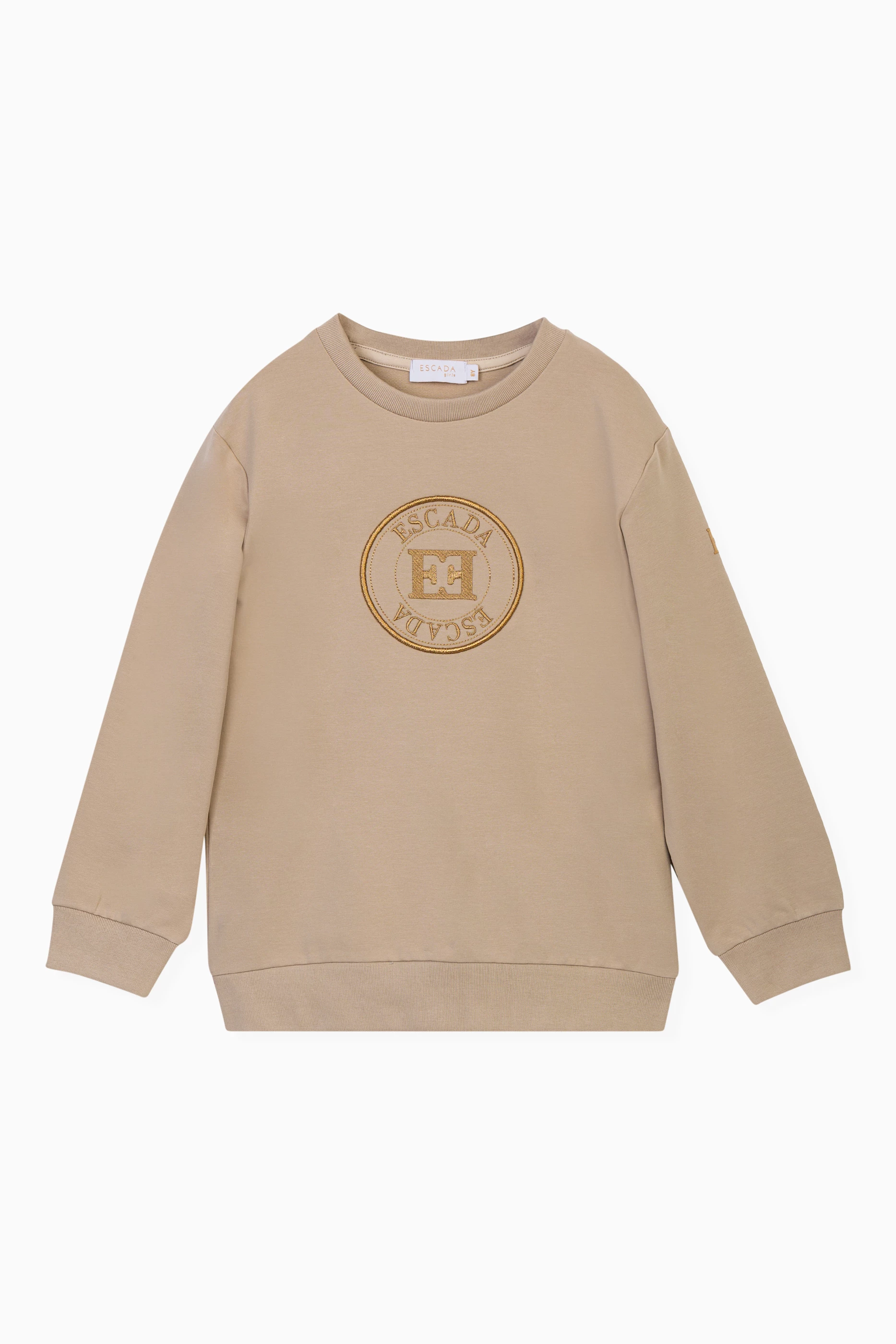 Buy Escada Brown Logo embroidered Sweatshirt For Girls Online Ounass UAE