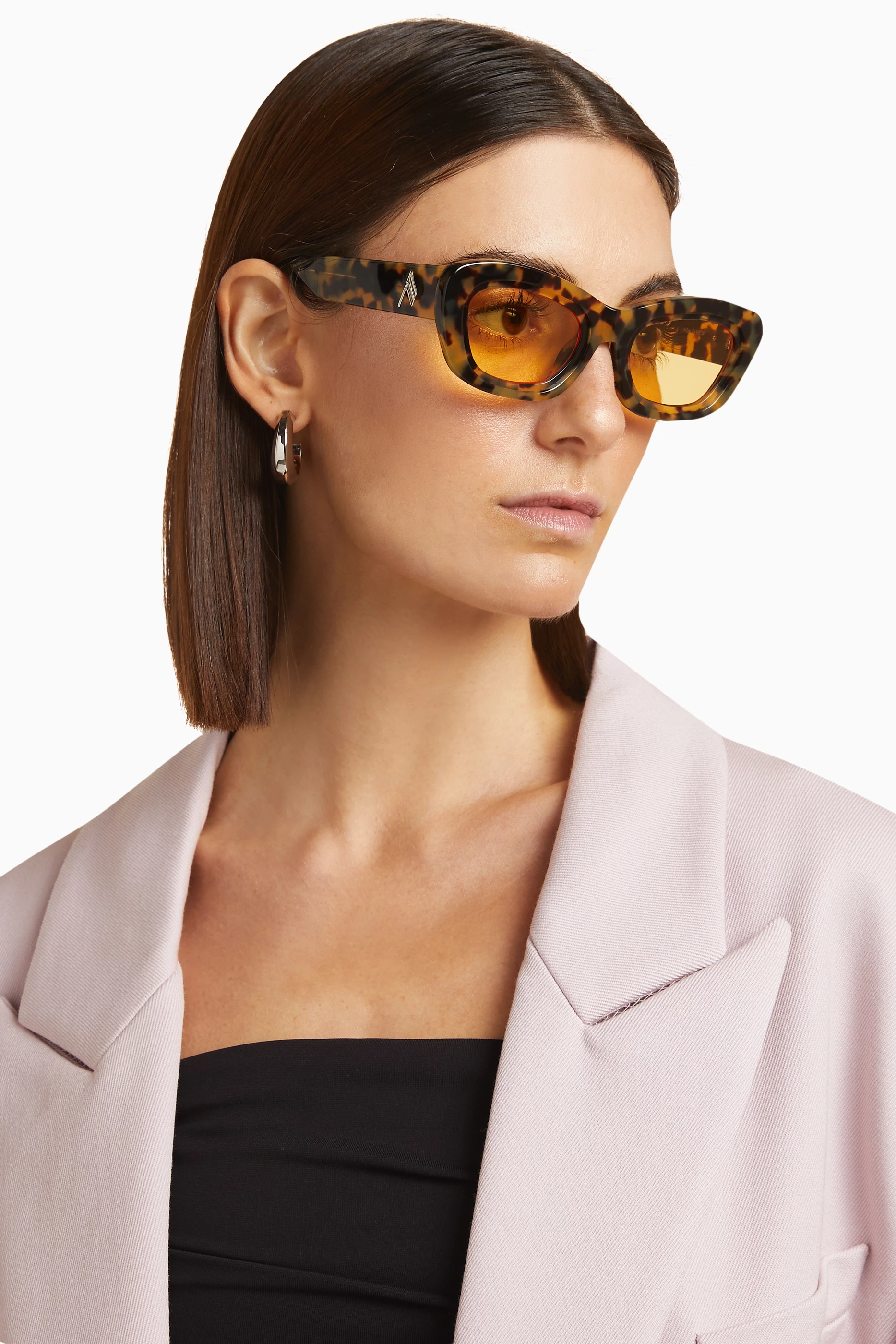 Buy The Attico Brown Cat-eye Sunglasses in Acetate For Women