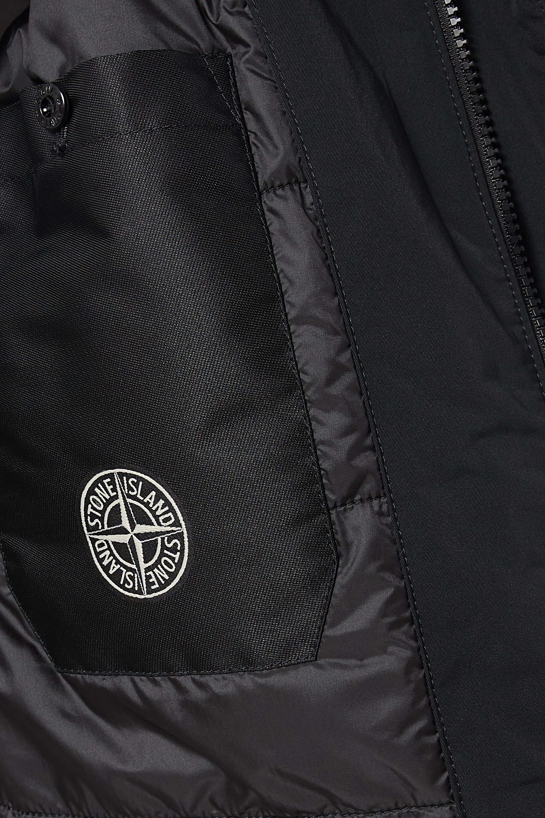 Stone island black badge jacket top
