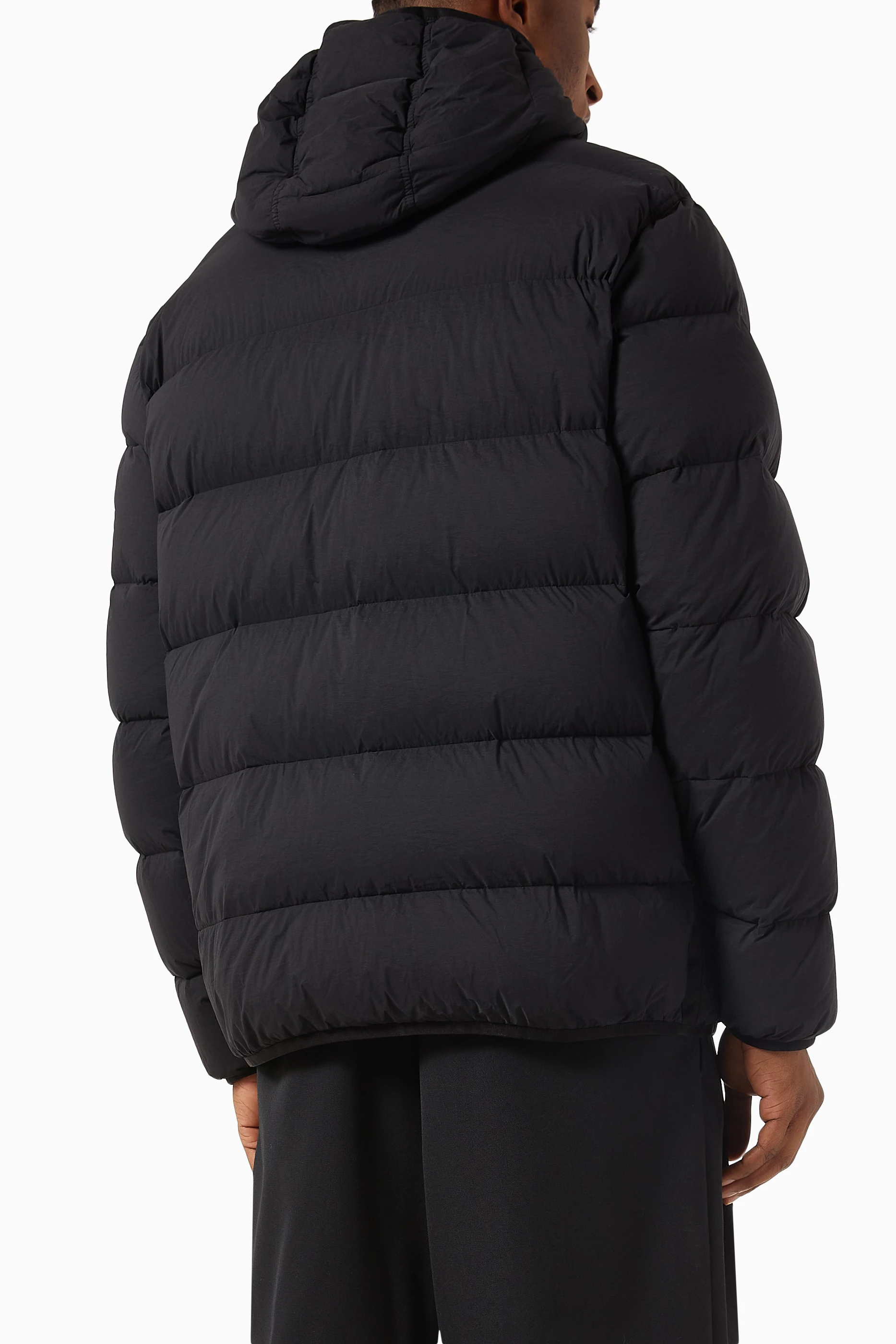 Buy Stone Island Black Real Down Jacket in Nylon For Men Online Ounass UAE
