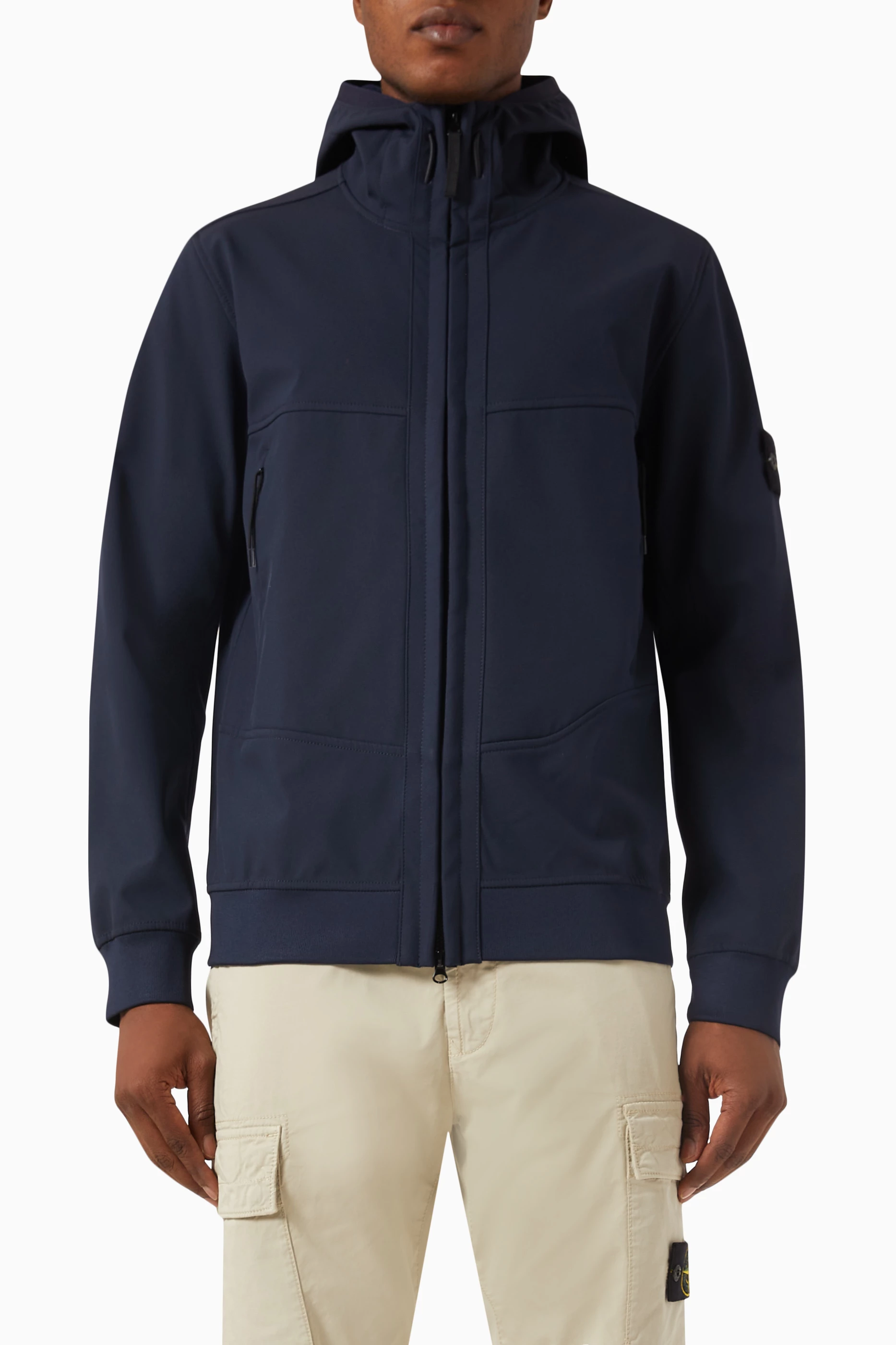 Buy Stone Island Blue Soft Shell R Jacket in Nylon For Men Online Ounass UAE