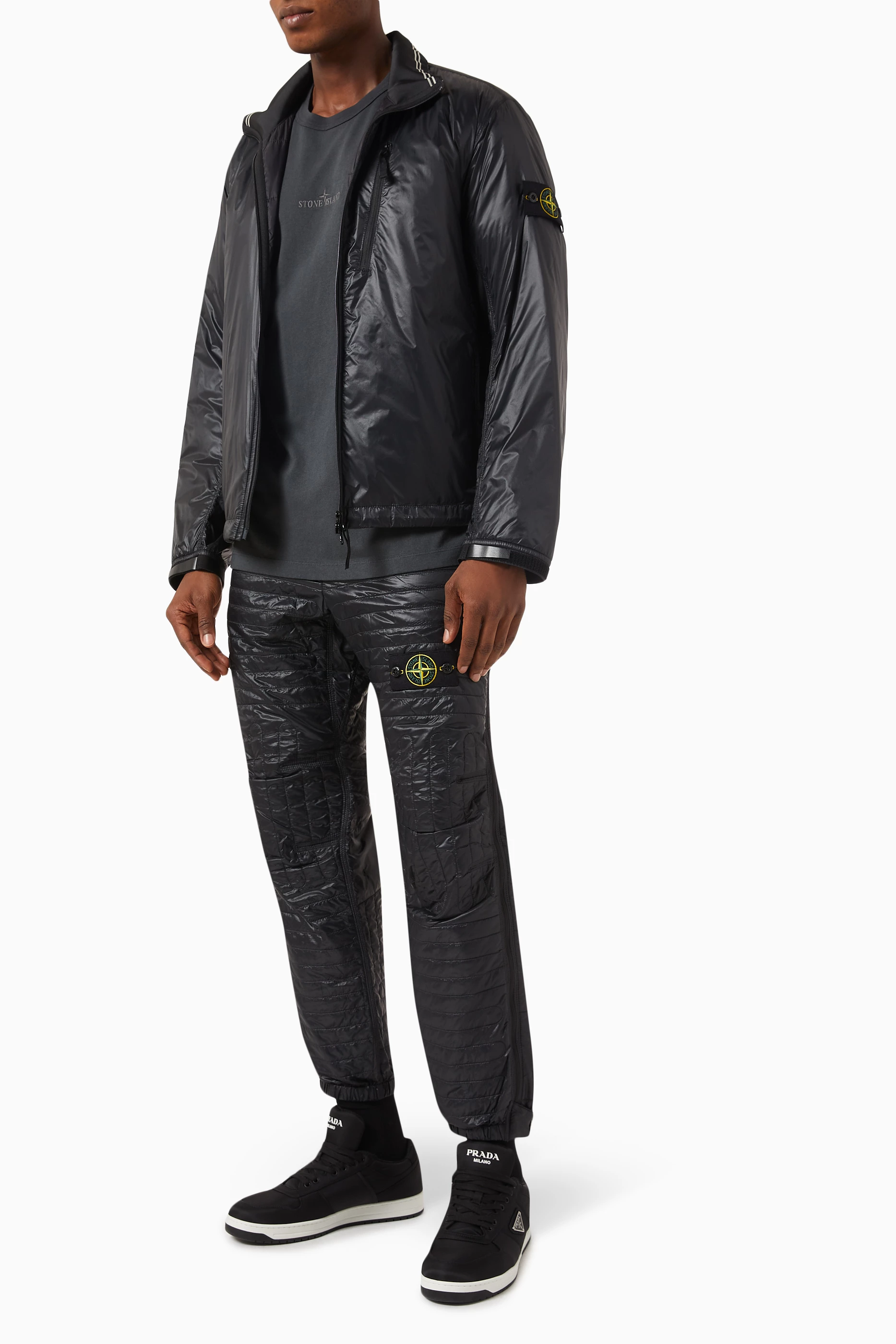 Stone island black badge jacket cheap