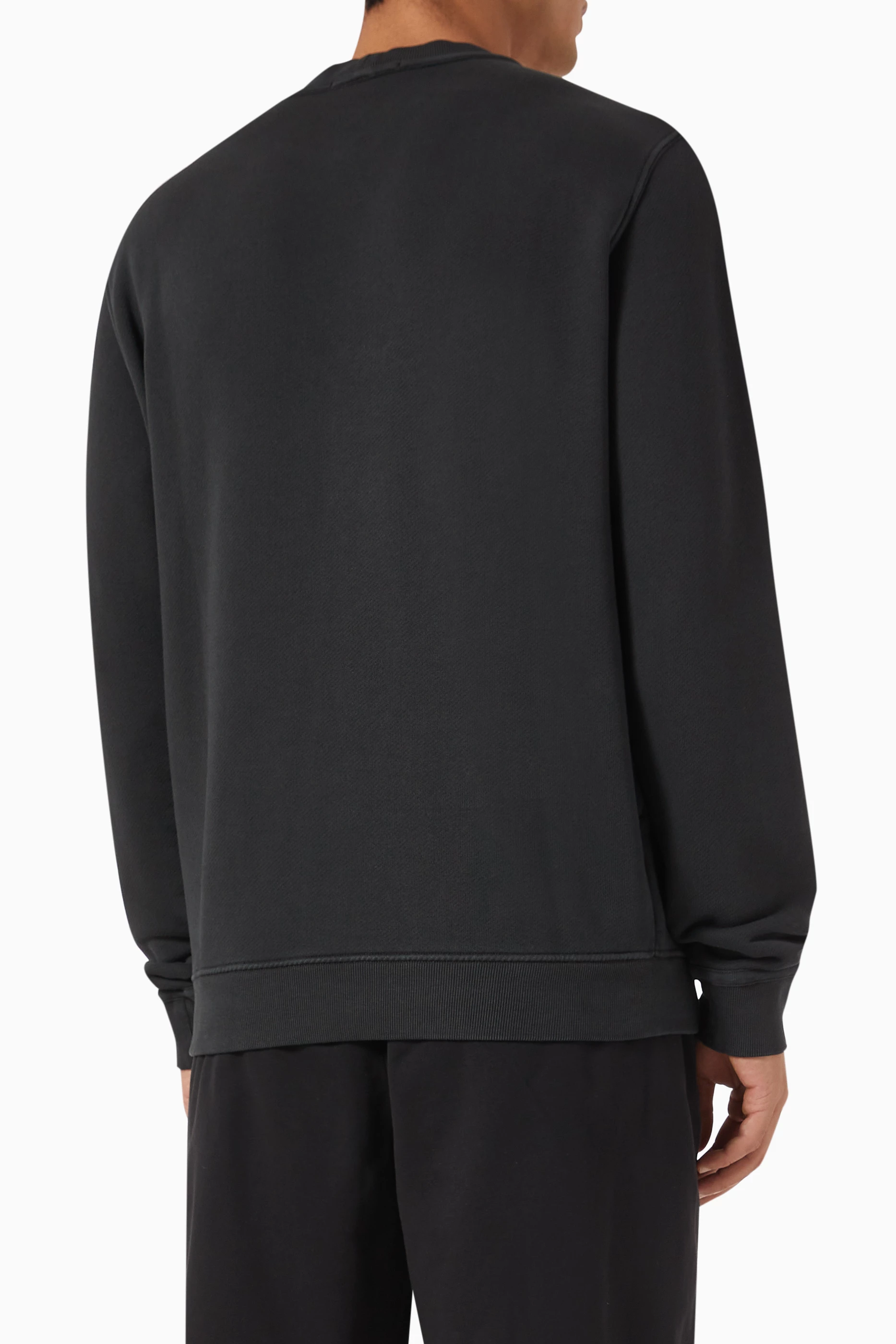 Buy Stone Island Grey Logo Sweatshirt in Cotton For Men Online Ounass UAE