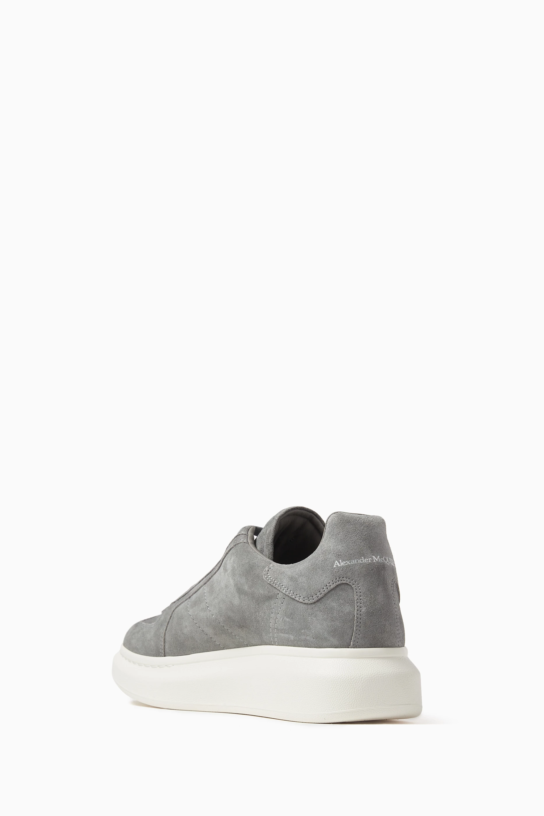 Buy Alexander McQueen Grey Oversized Sneakers in Suede For Men Online Ounass UAE