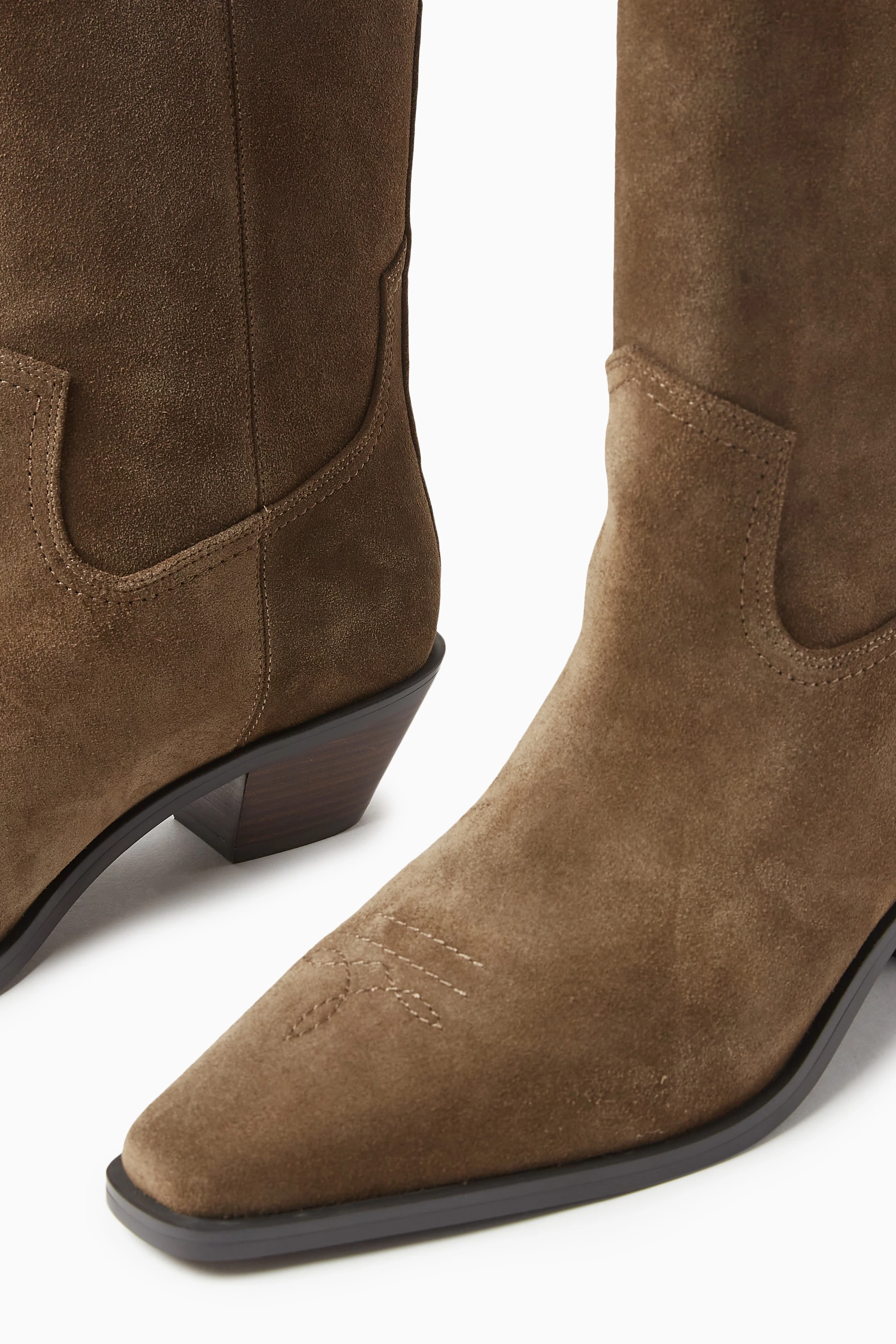 Suede leather cowboy boots discount