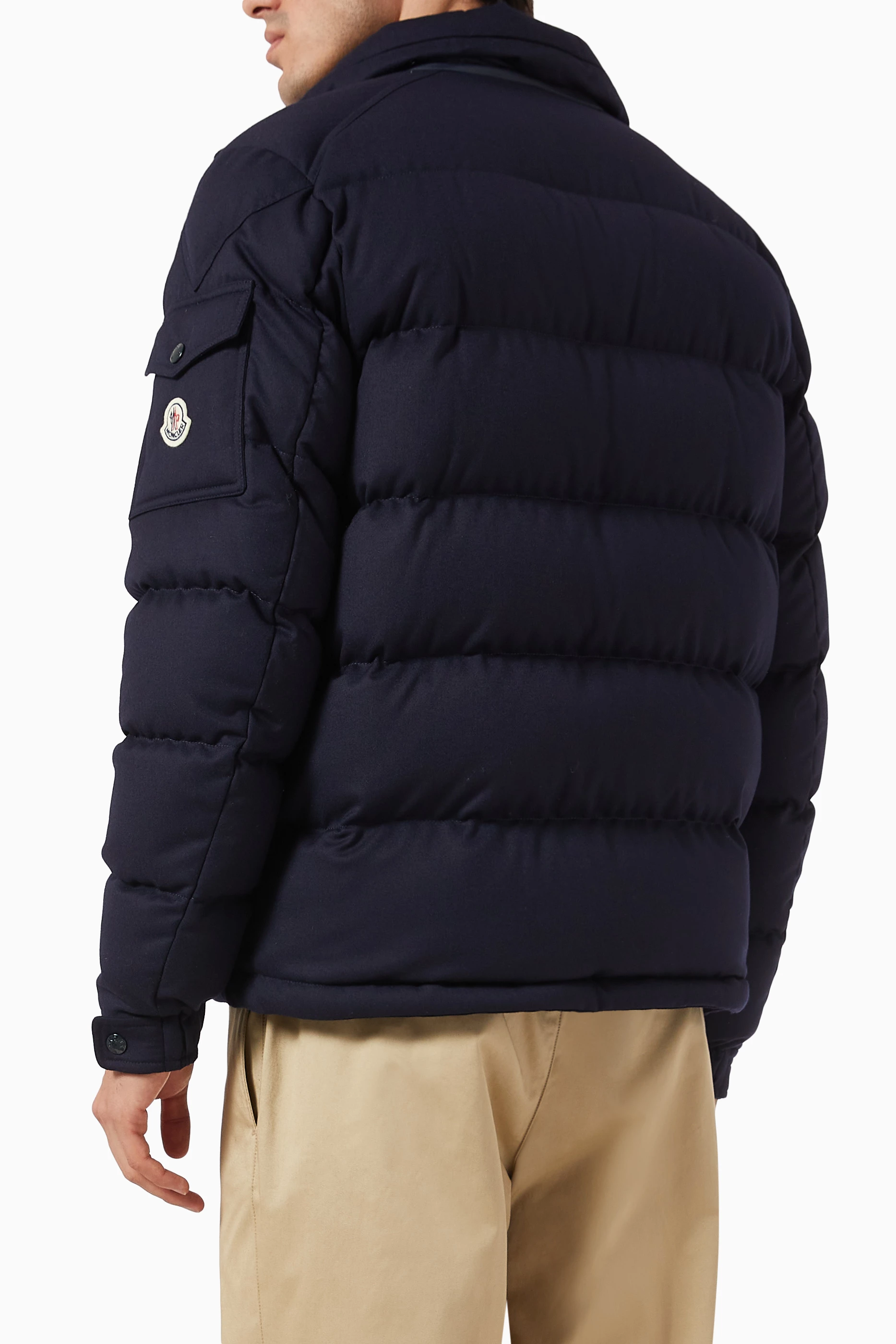 Buy Moncler Blue Montgenevre Down Jacket in Wool For Men Online Ounass UAE