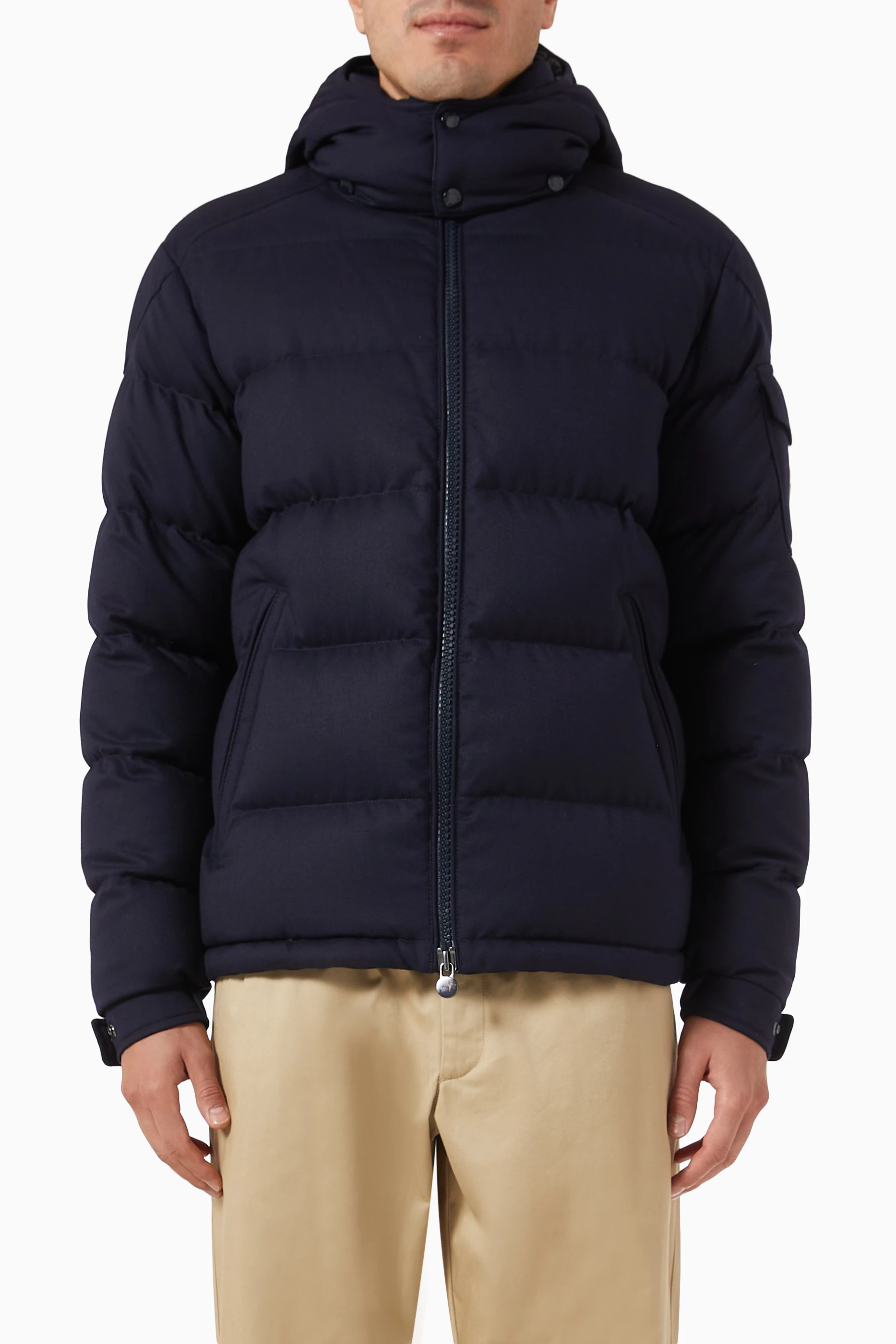 Buy Moncler Blue Montgenevre Down Jacket in Wool For Men Online Ounass UAE