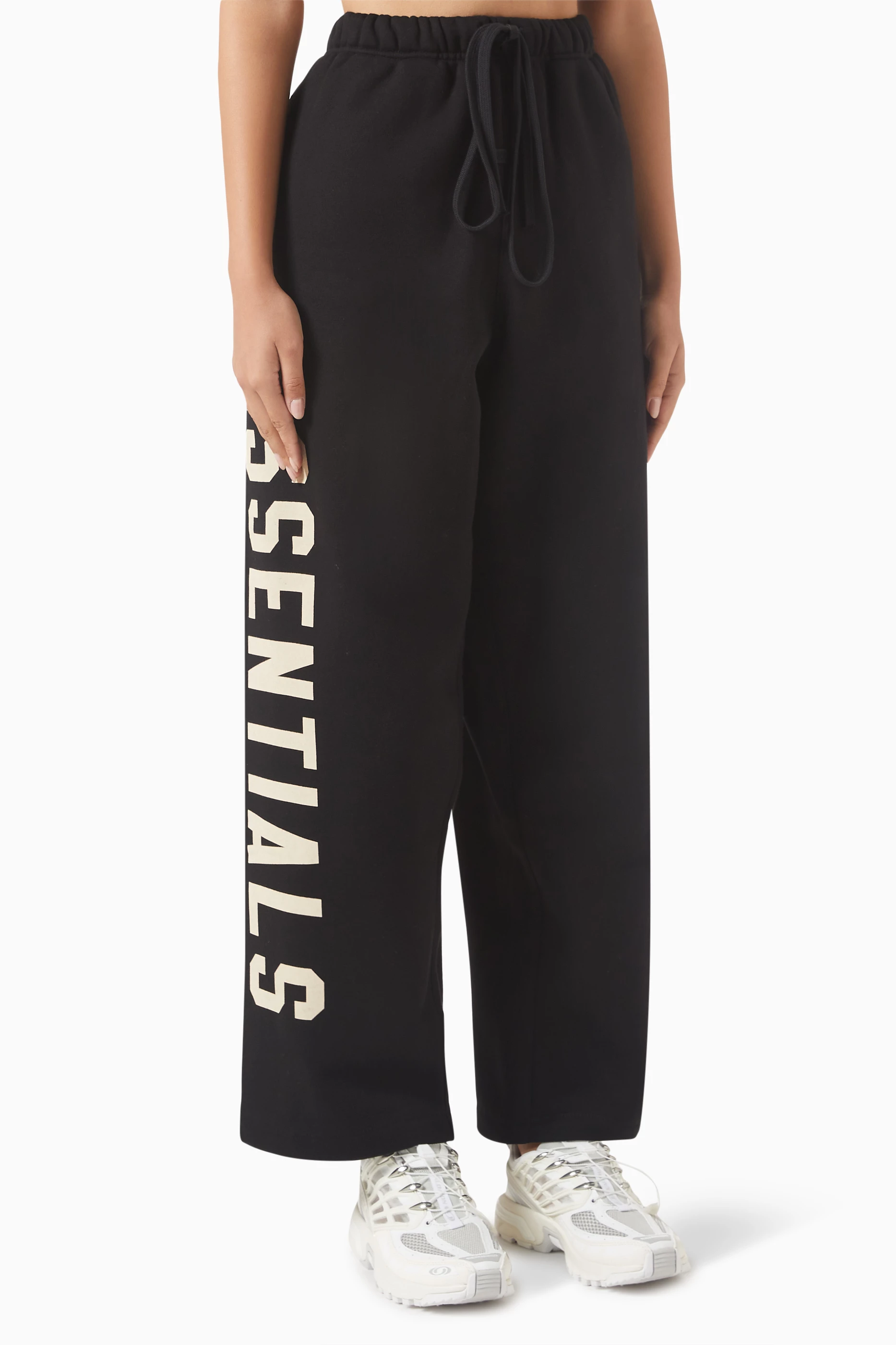 Black sweatpants white drawstring on sale