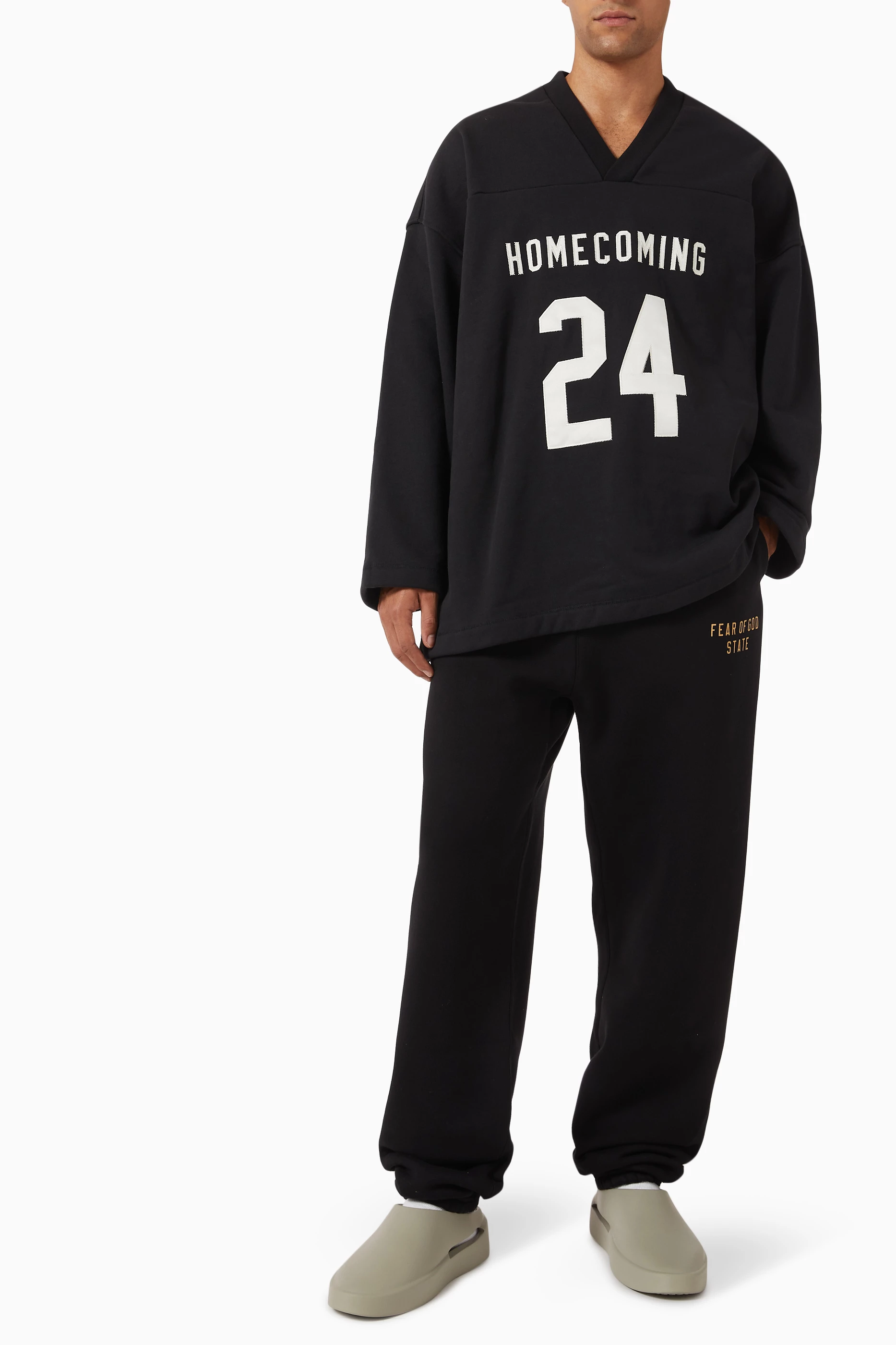 Buy Fear of God Essentials Black Hockey Oversized Jersey in