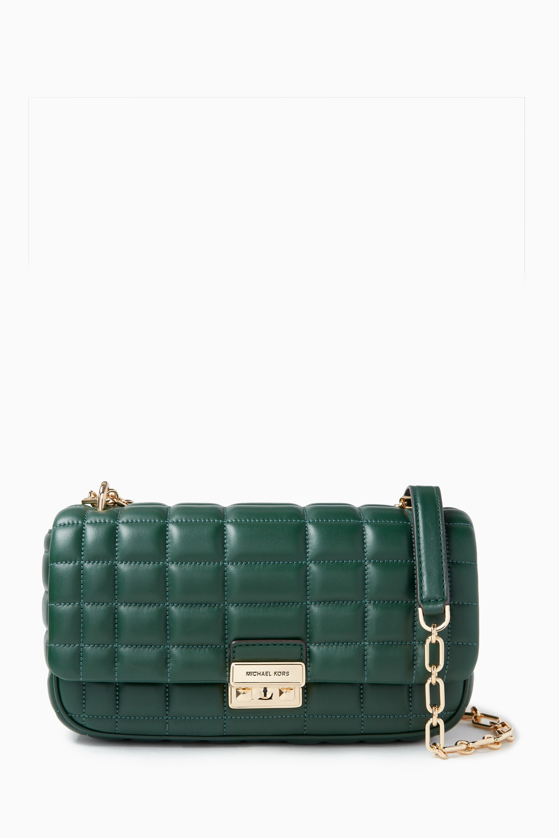 Michael kors green handbag hotsell