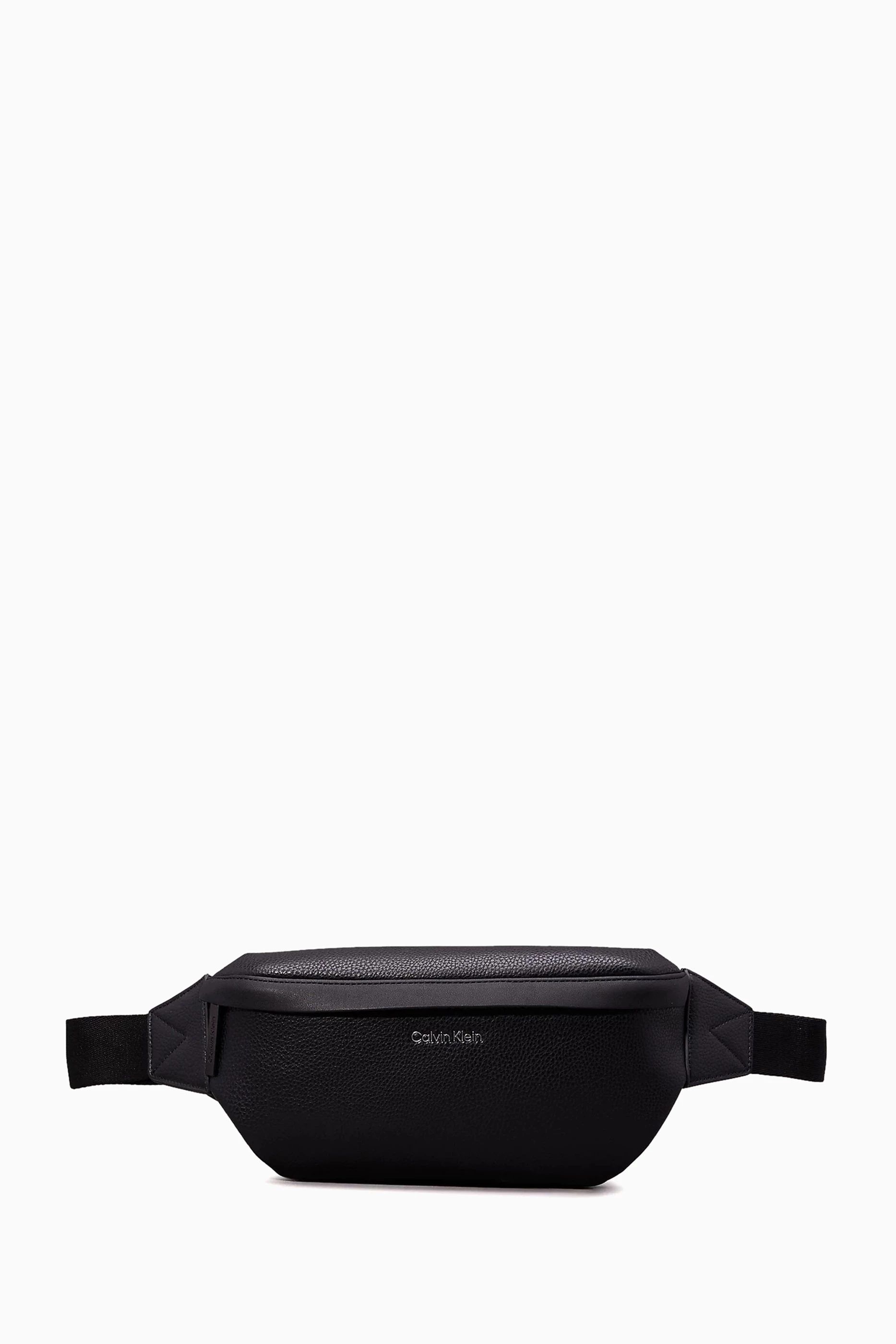 Buy Calvin Klein Black Belt Bag in Pebbled Faux Leather For Men Online Ounass UAE