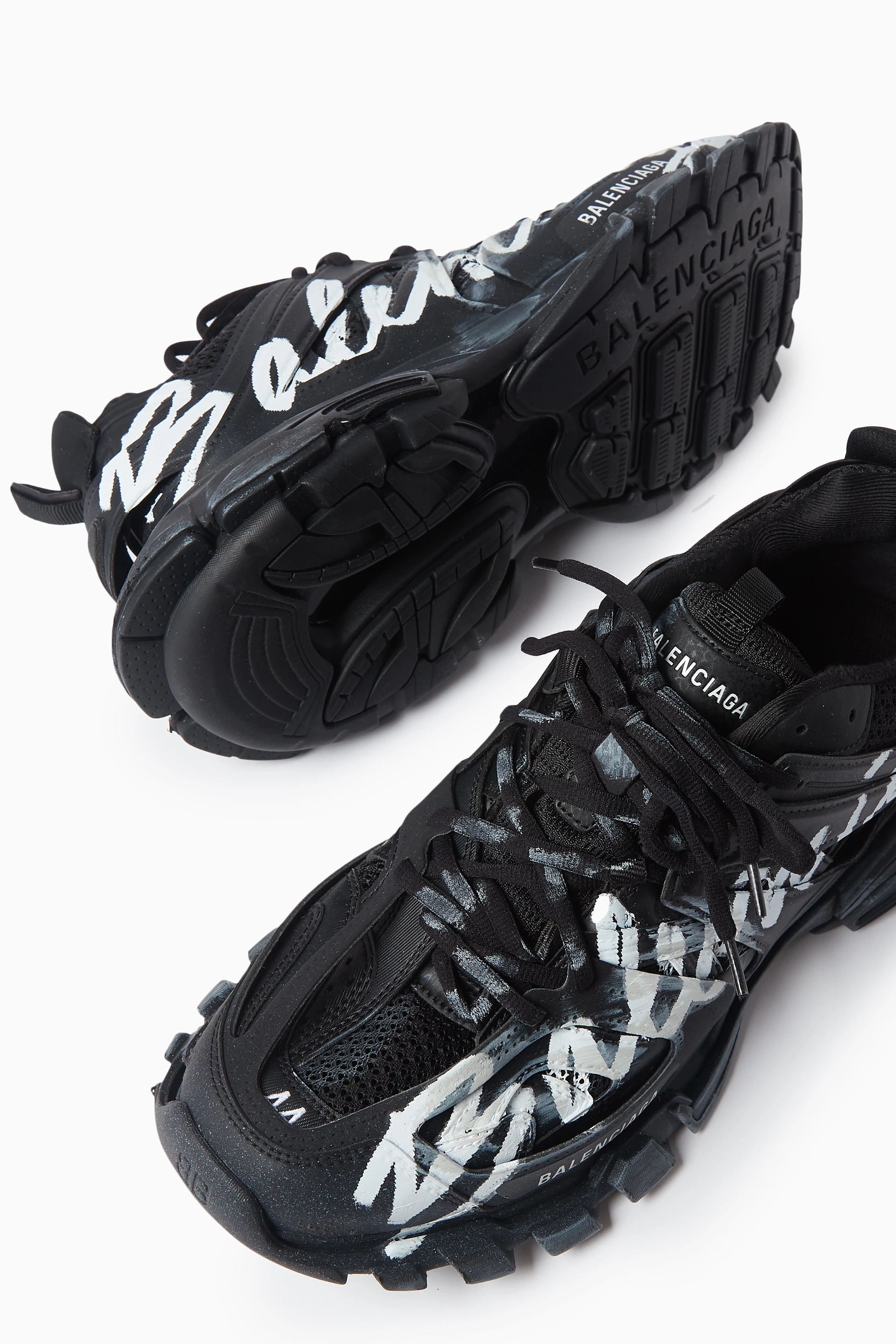 Buy Balenciaga Black Track Signature Sneakers For Men Online Ounass UAE