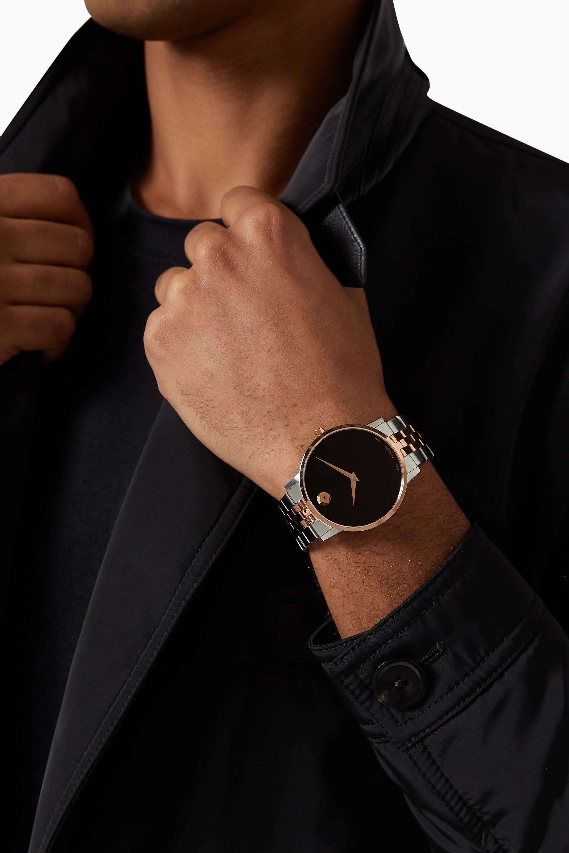 Buy Movado Black Museum Classic Quartz Watch, 40mm For Men Online