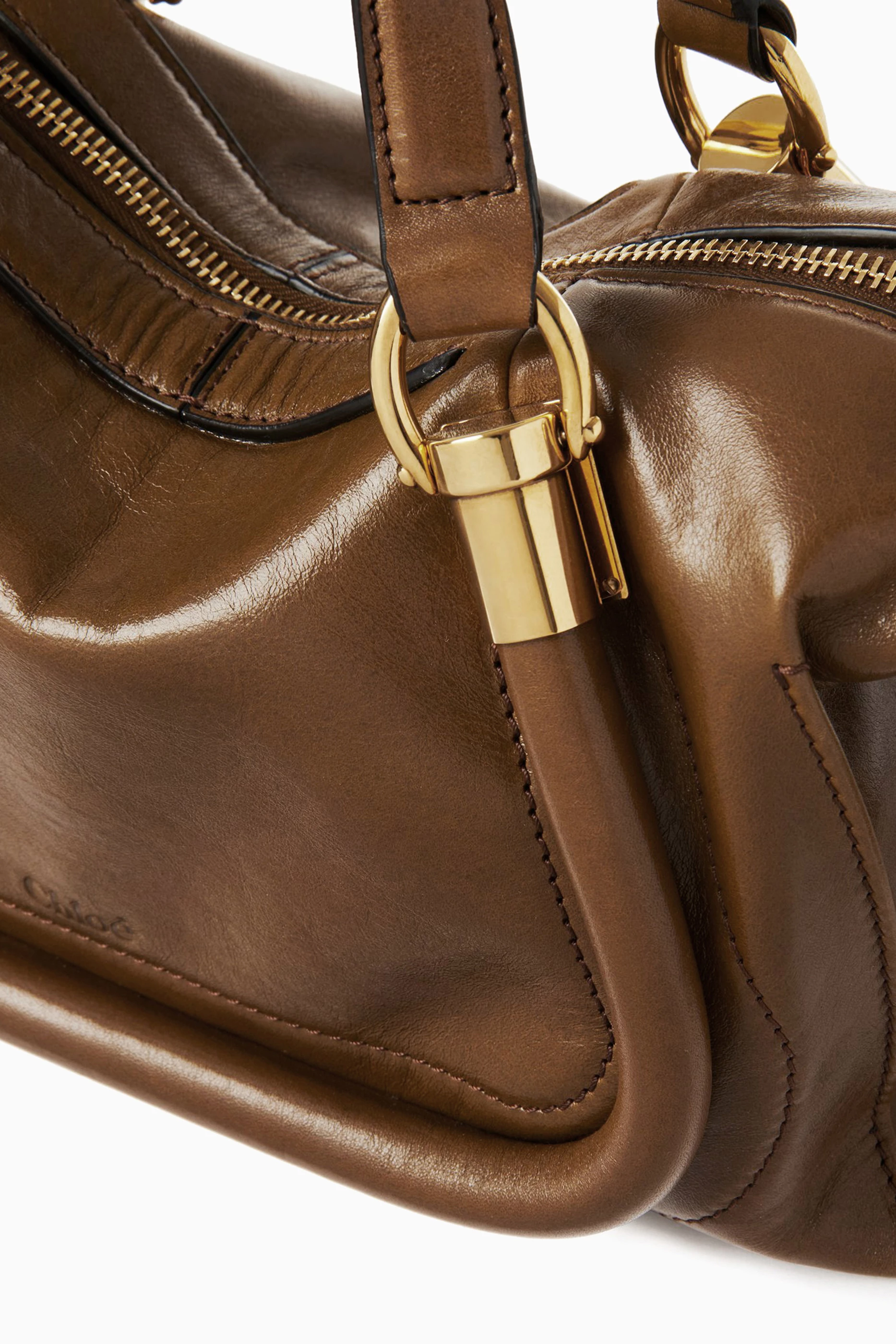 Buy Chloe Brown Medium Paraty 24 Shoulder Bag in Leather For Women Online Ounass UAE