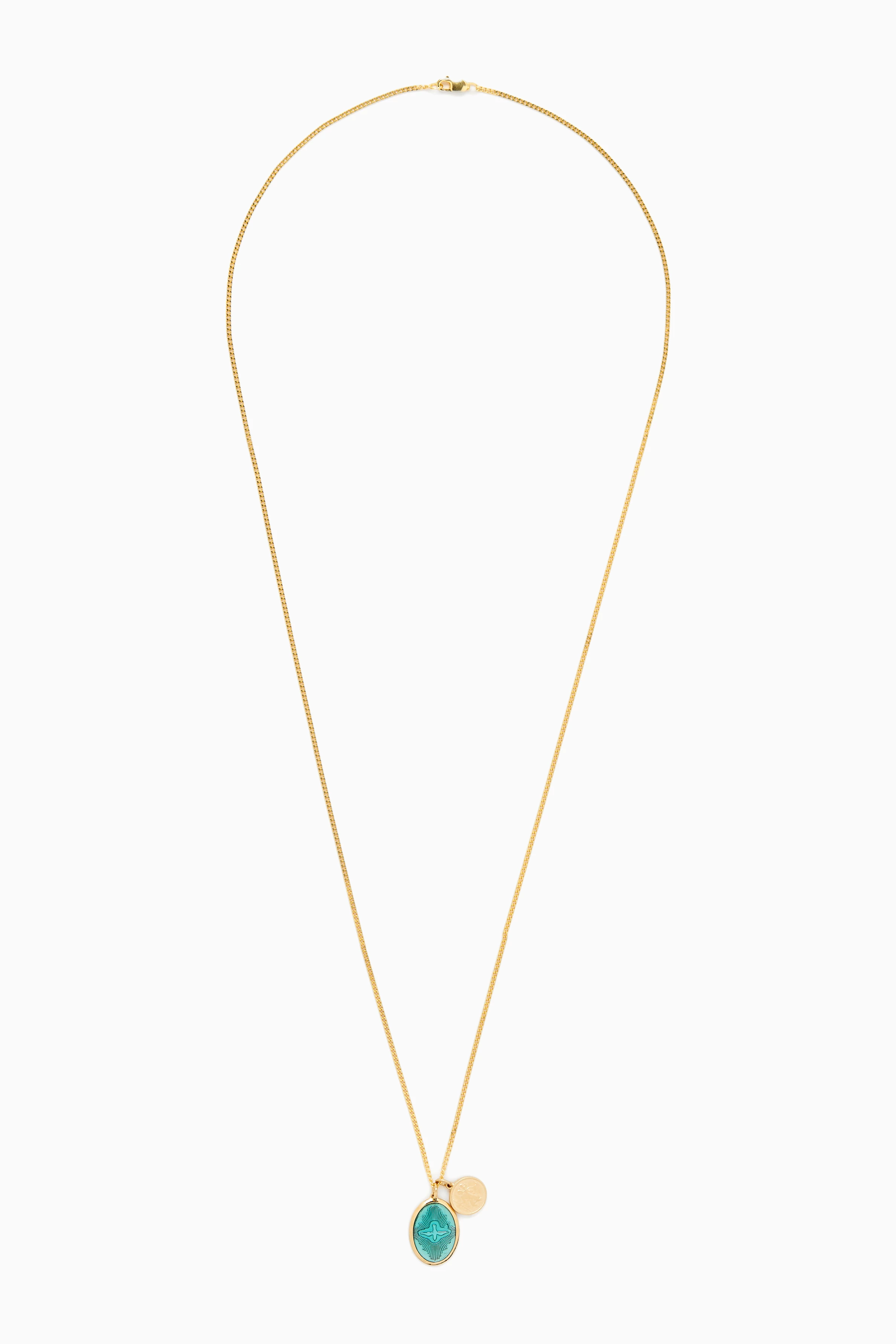 Buy Miansai Grey Mini Dove Pendant Necklace in Gold Vermeil