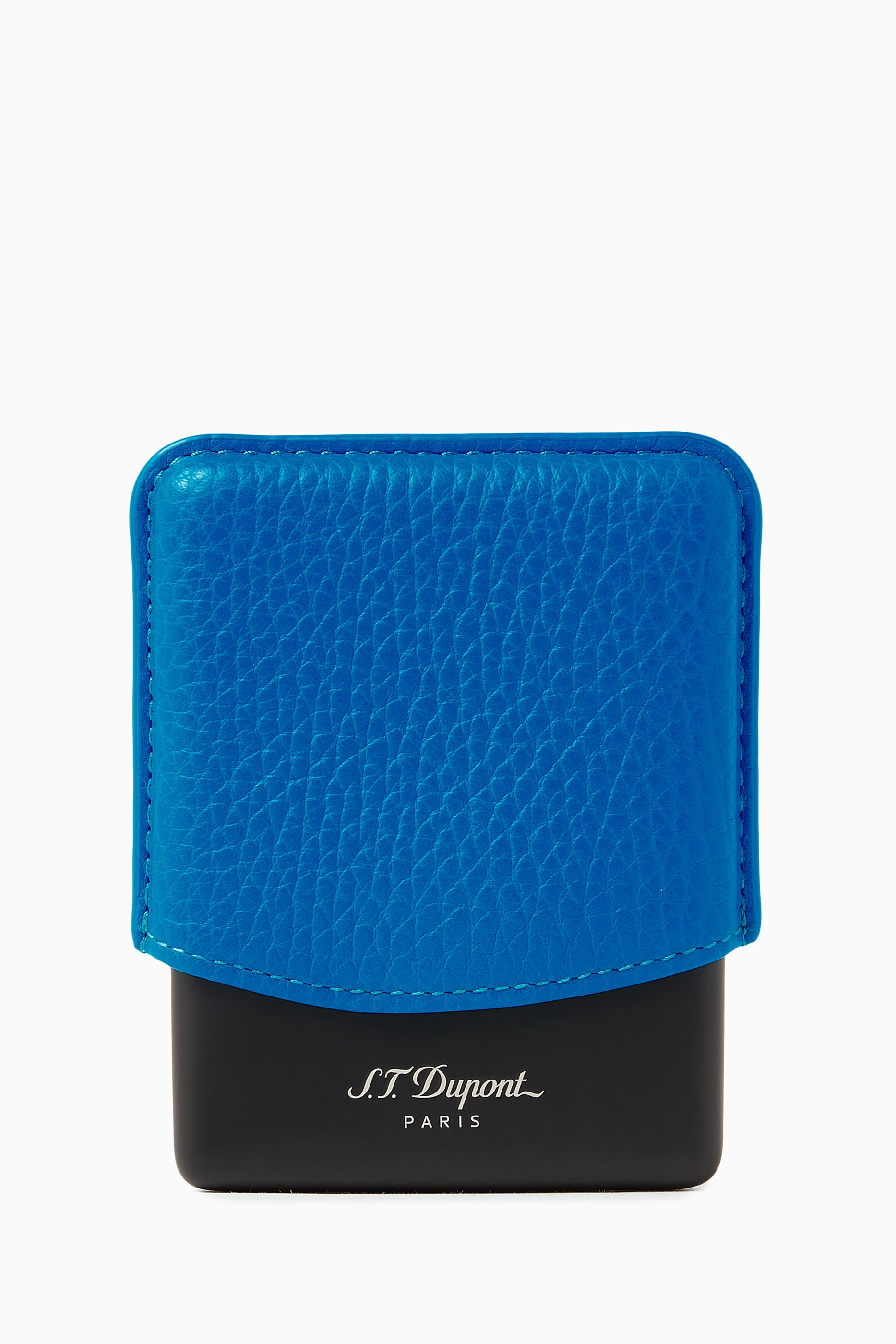 Buy S. T. Dupont Blue Cigarette Case in Leather & Metal For Men Online
