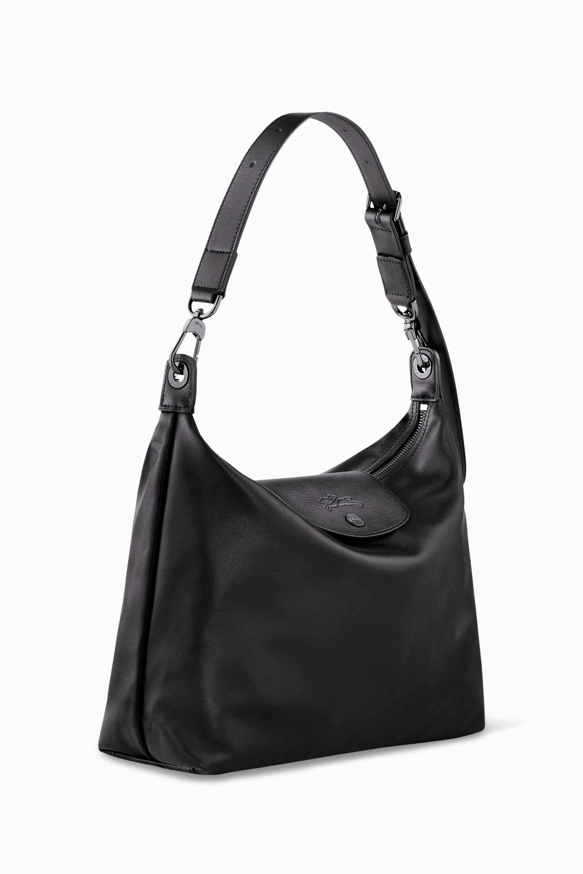 Buy Longchamp Black Le Pliage Xtra Hobo Bag in Leather For Women Online Ounass UAE