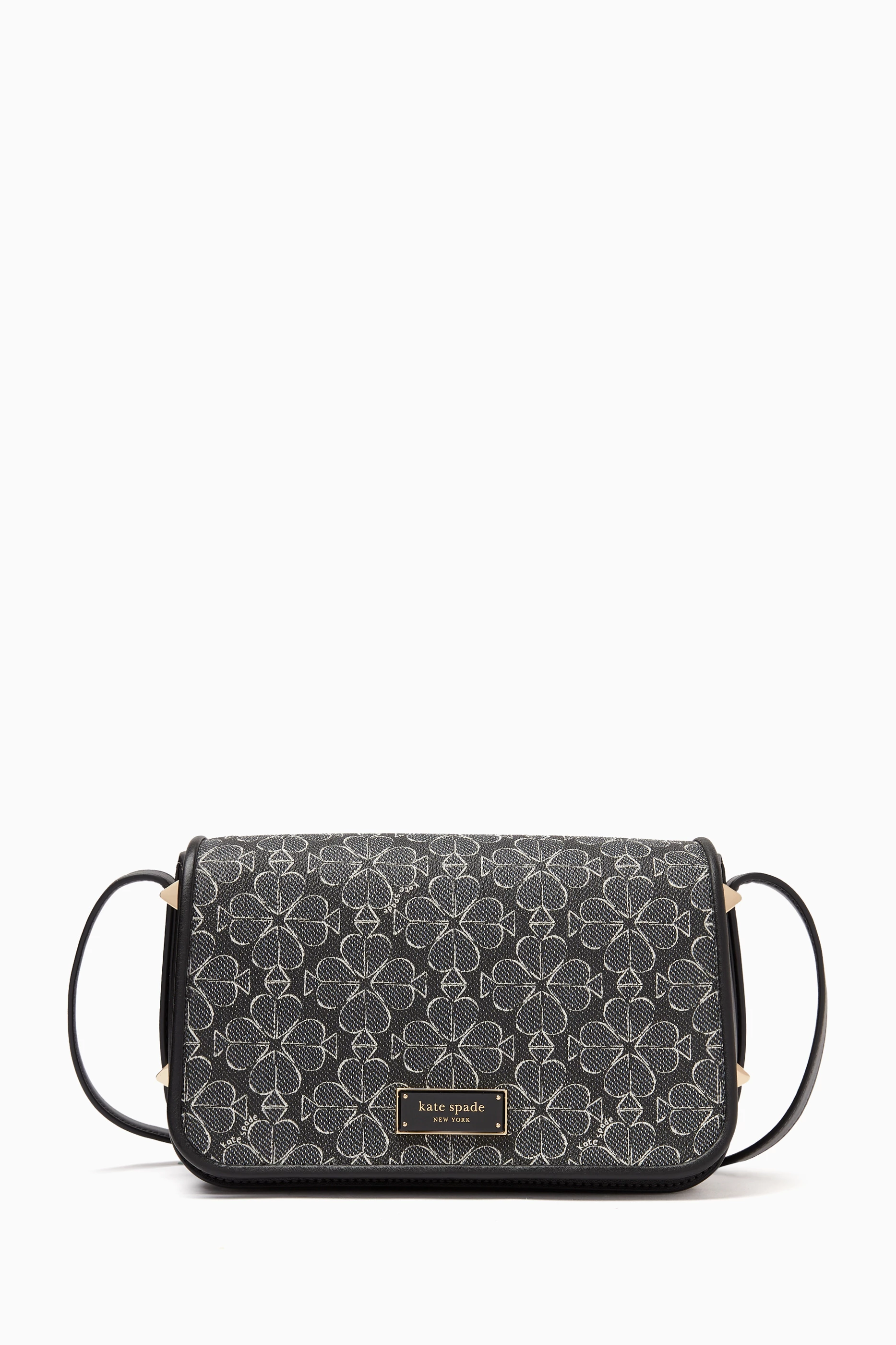 Buy Kate Spade New York Black Small Spade Flower Flap Crossbody Bag in Jacquard For Women Online Ounass UAE