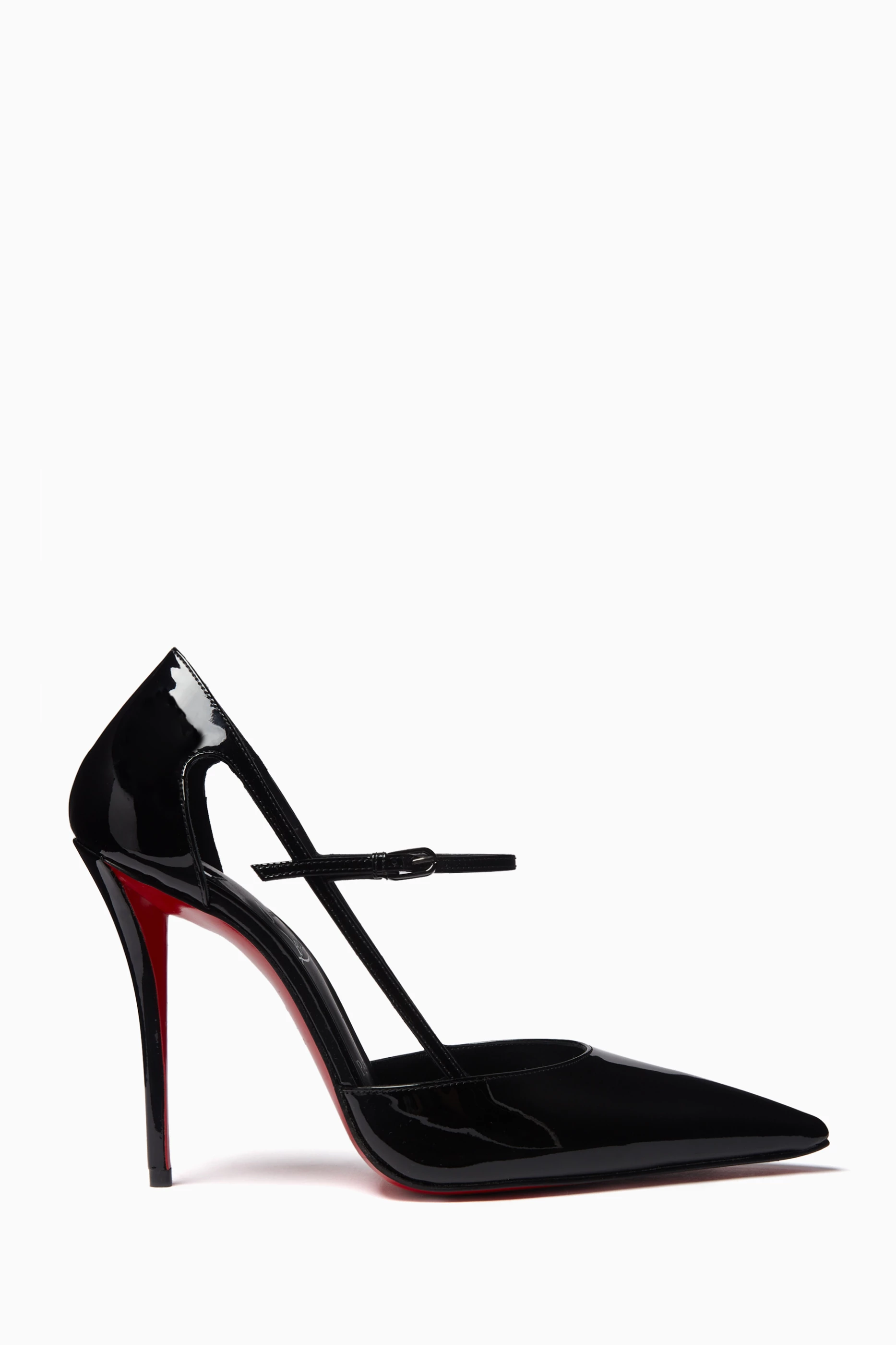 Buy Christian Louboutin Black Miss Z Strap 100 Pumps in