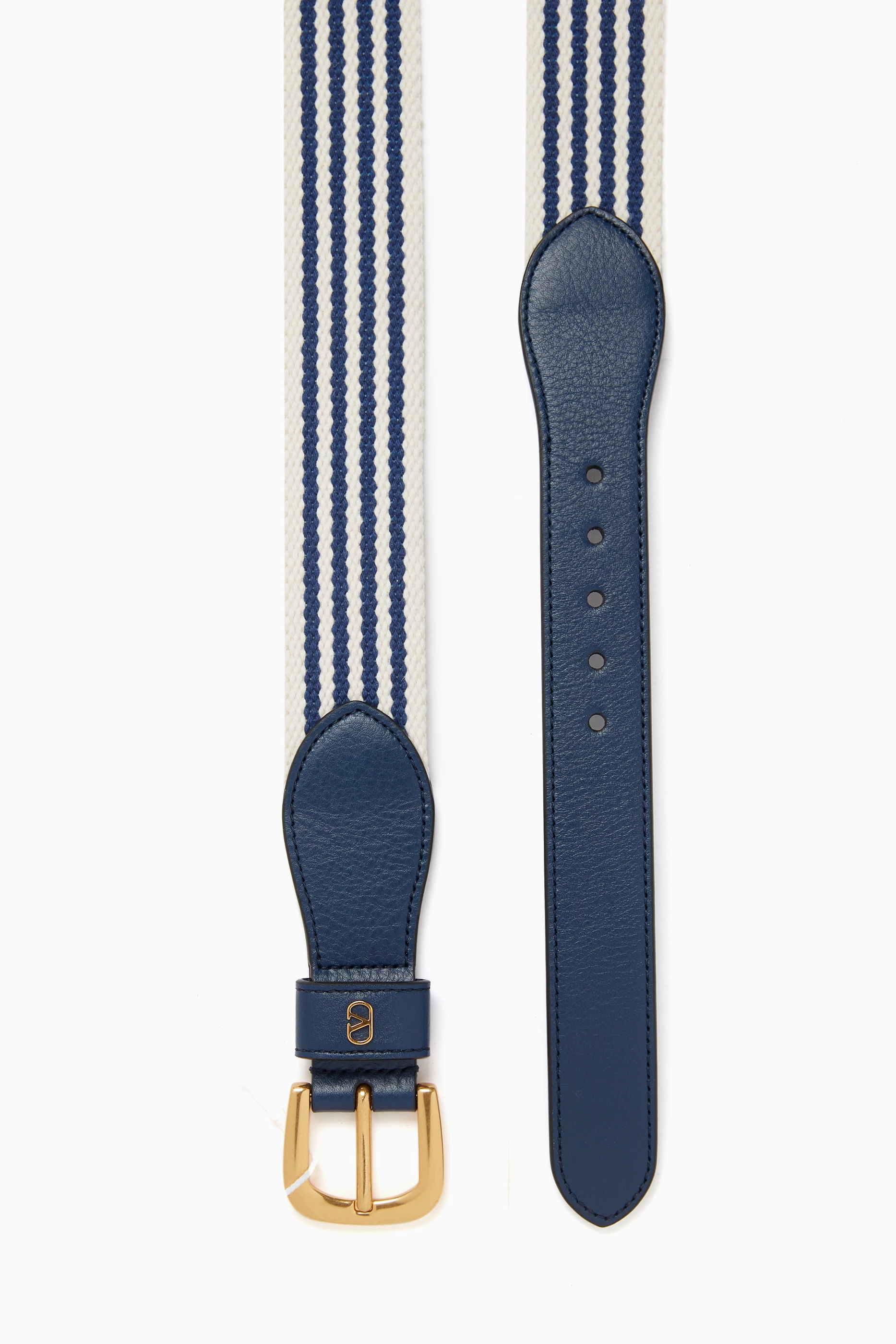 Buy Valentino Garavani Blue VLogo Belt in Jacquard 
