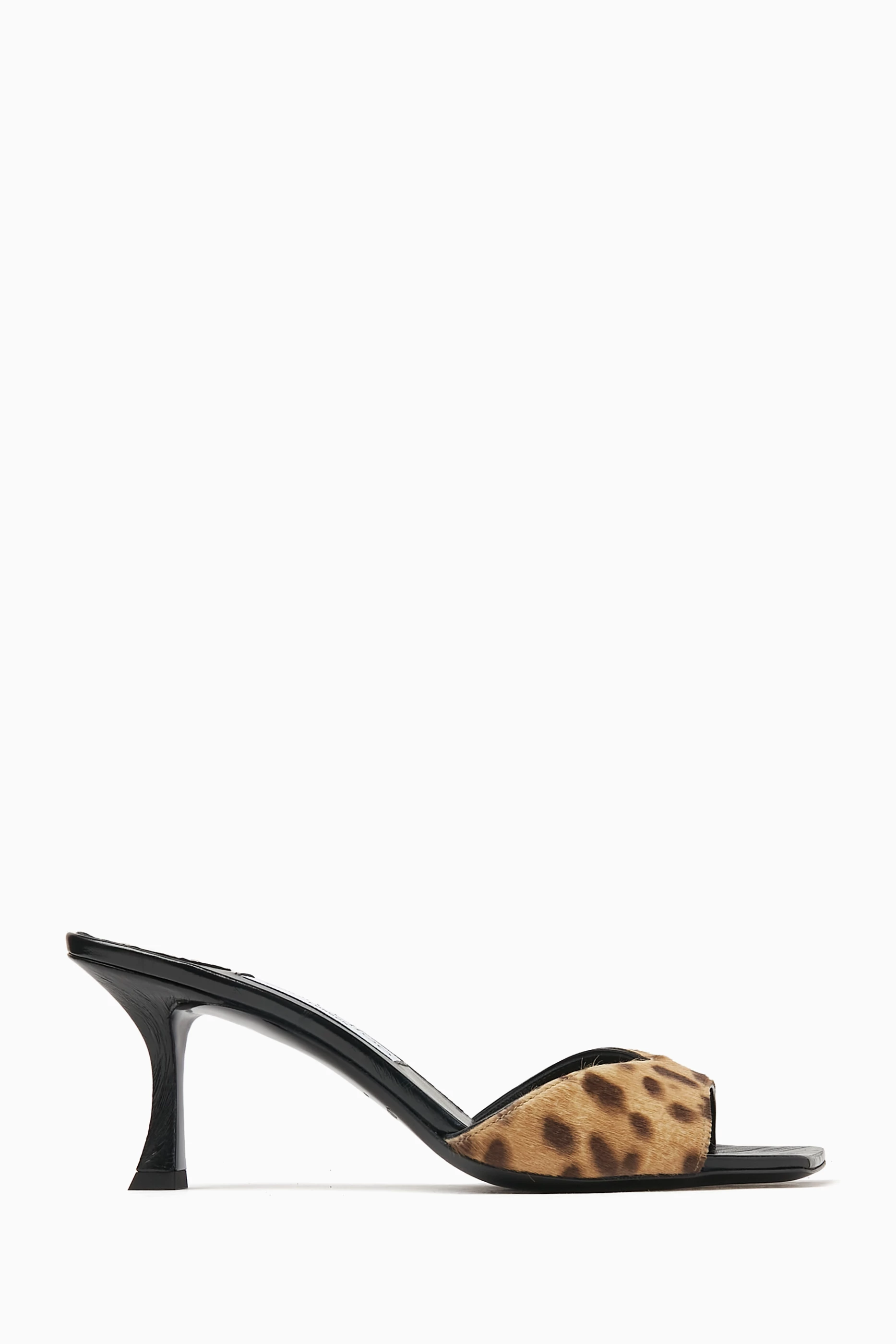 Buy Jimmy Choo Neutral Skye 70 Leopard print Mule Sandals in Calf Hair For Women Online Ounass UAE
