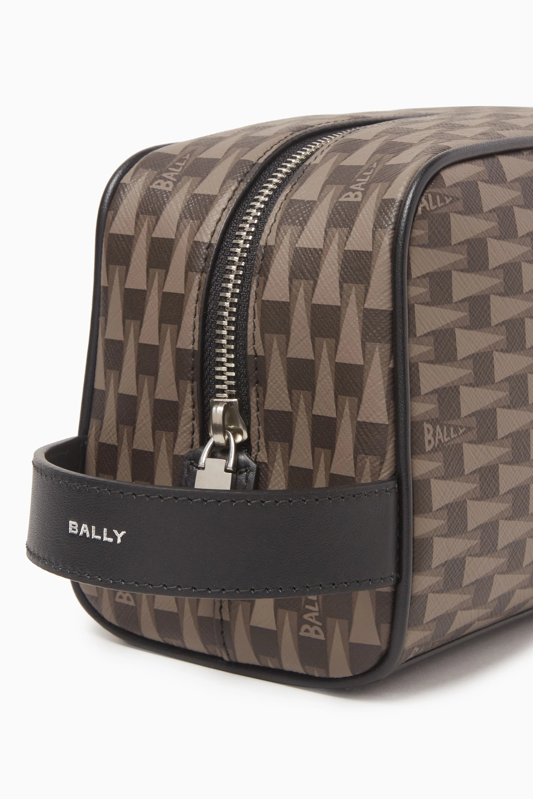 Buy Bally Black Pennant Wash Bag For Men Online Ounass UAE