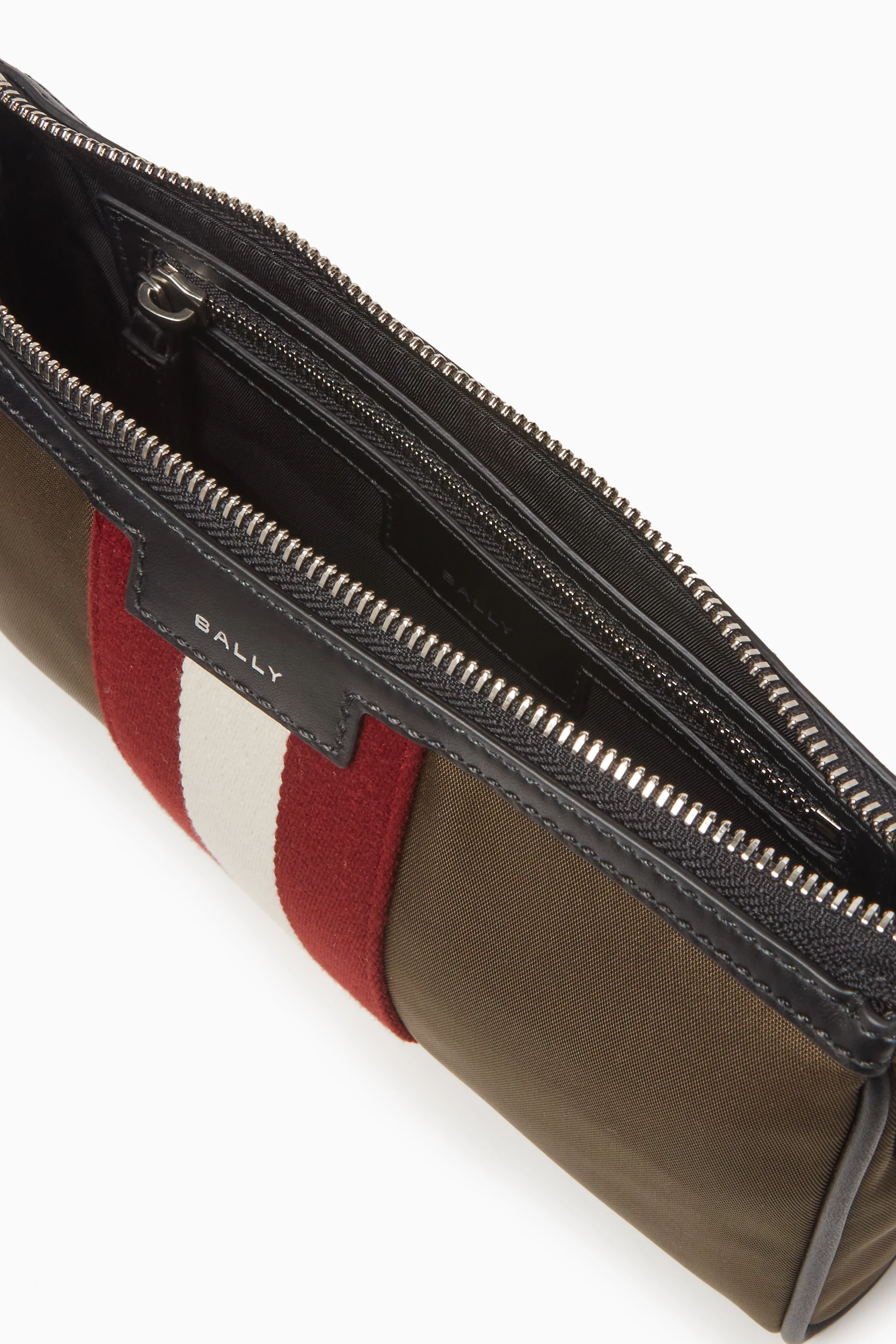Buy Bally Green Code Clutch Bag in Nylon For Men Online Ounass UAE