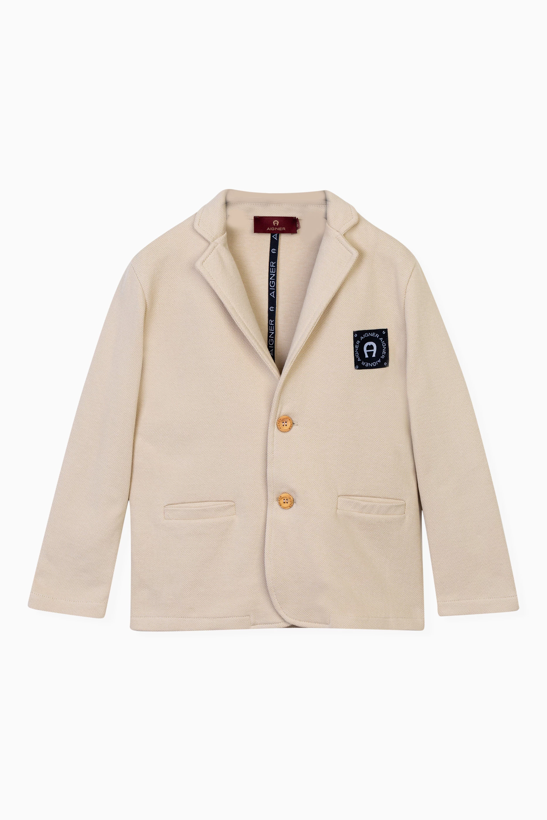 Buy AIGNER Neutral Logo Graphic Buttoned Blazer For Boys Online
