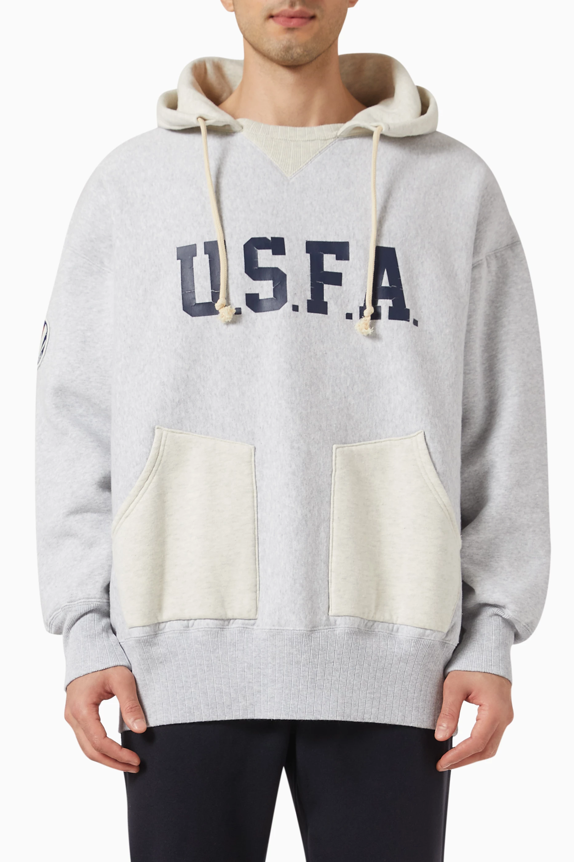 Navy champion hoodie reverse weave discount