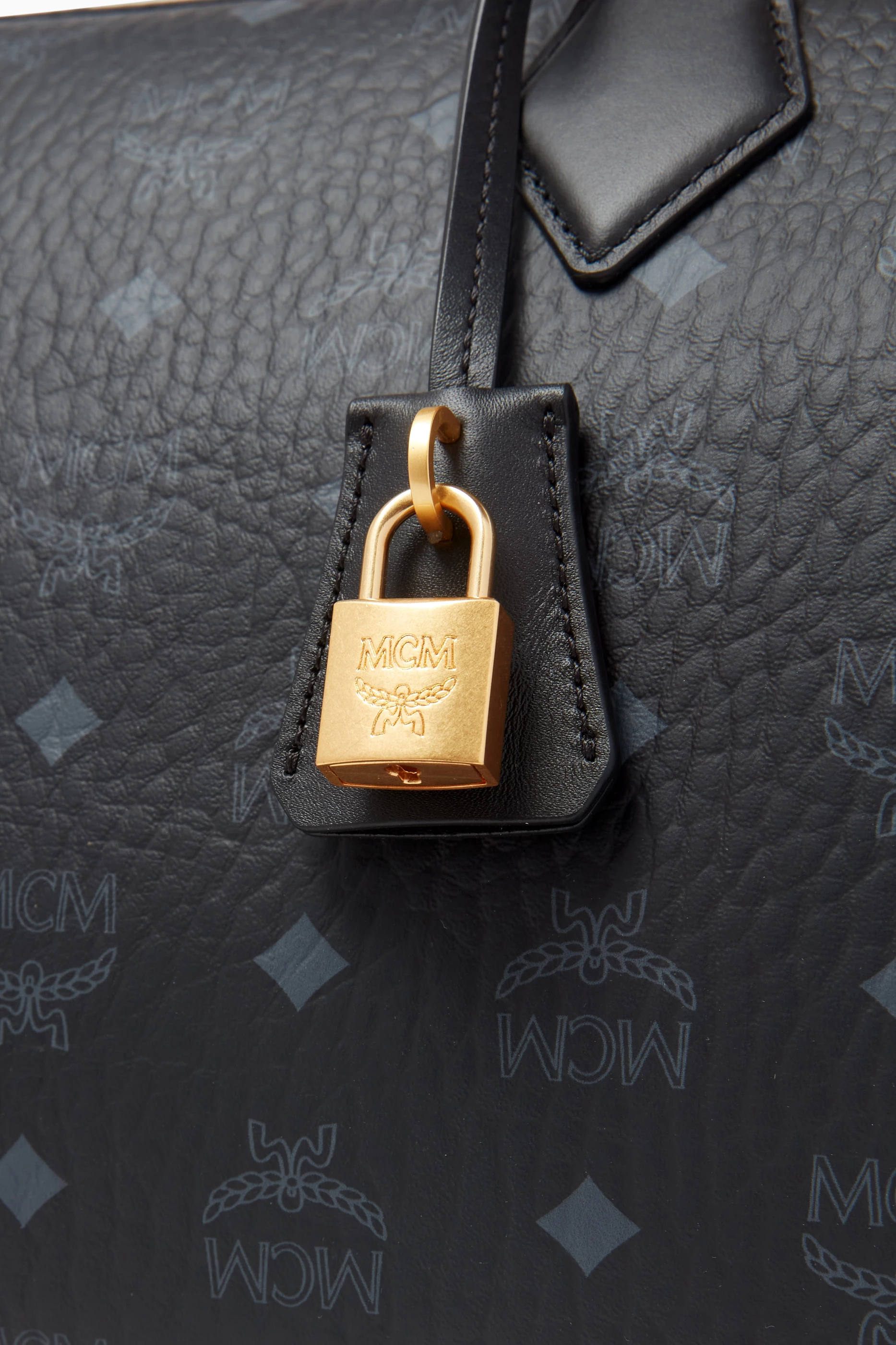 Buy MCM Black Medium Ella Boston Bag in Coated-canvas For Women