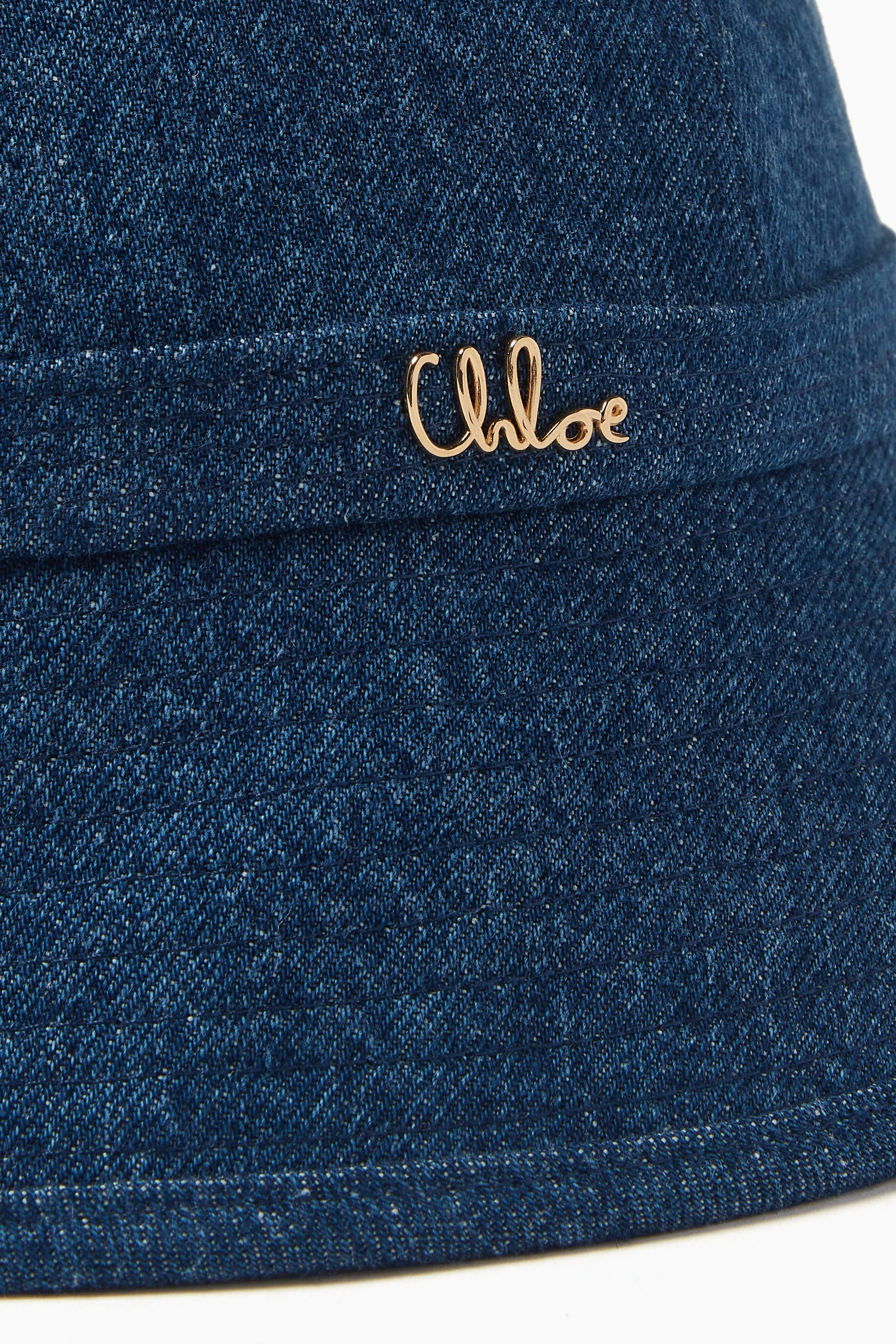 Buy Chloé Blue The Chloé Iconic Bucket Hat in Denim For