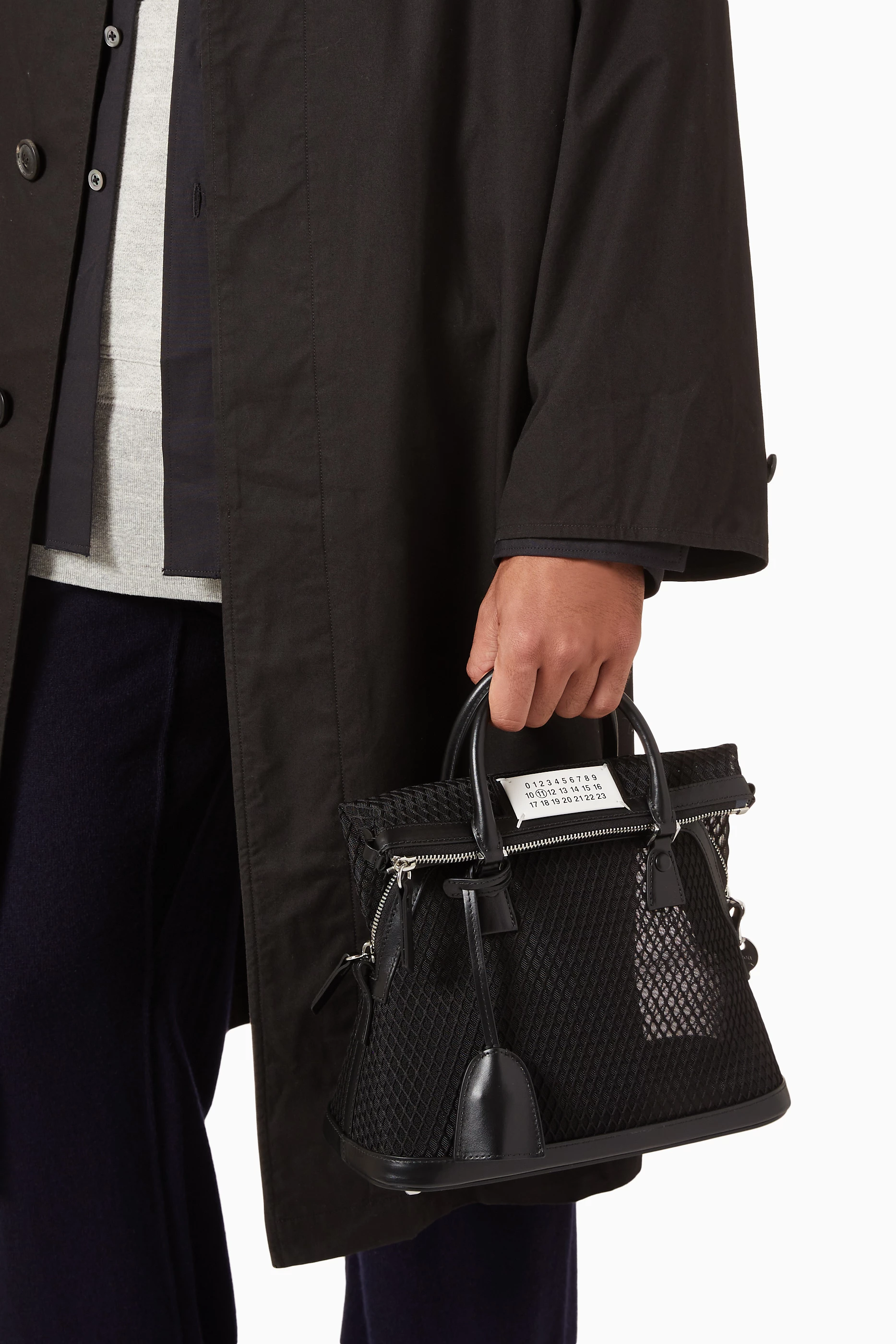 送料関税込_Maison Margiela Mesh Sac Classique Mini Handbag Maison Margiela Mesh Sac Classique Mini Handbag Black