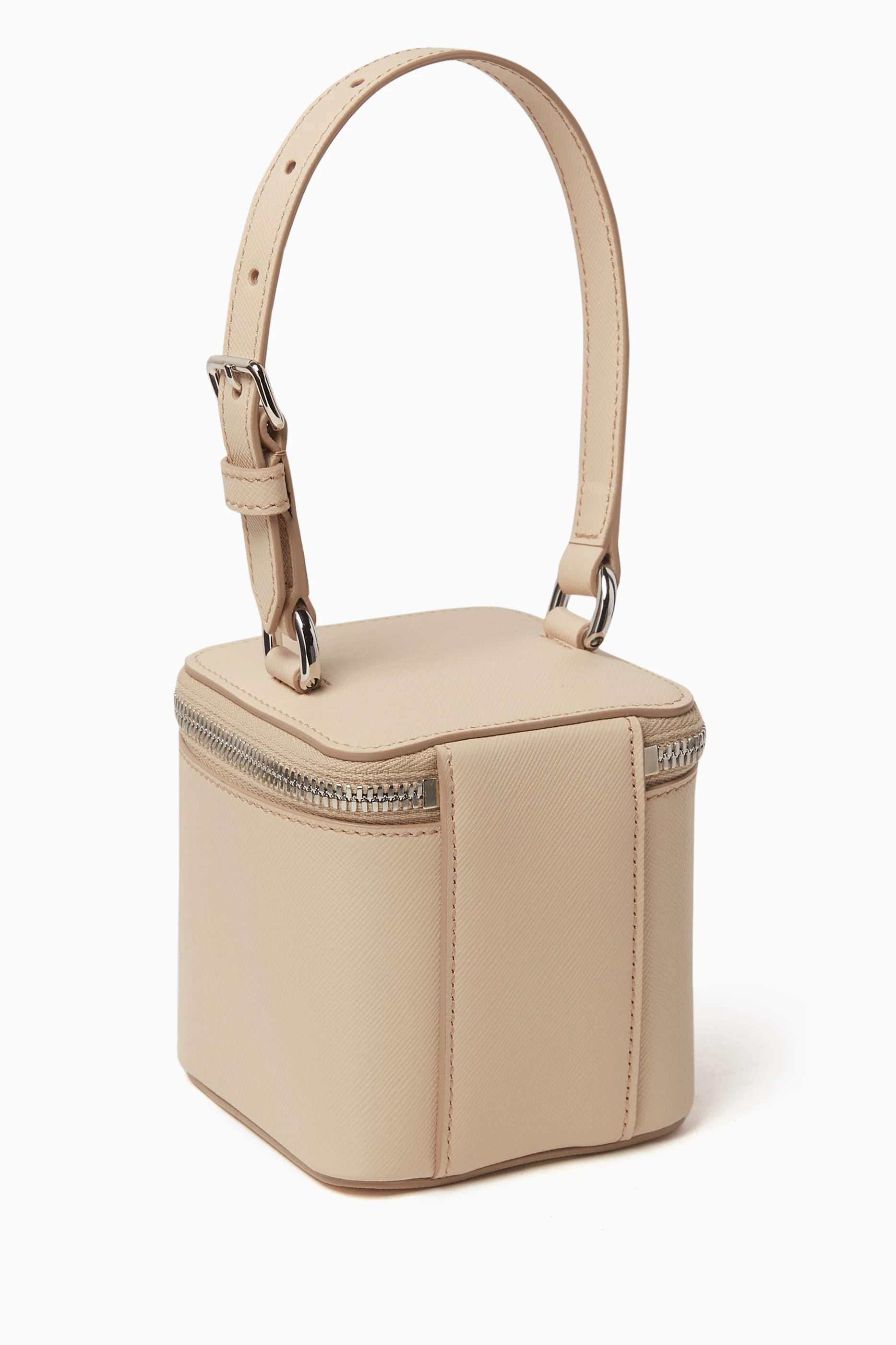 Buy Maison Margiela Grey Mini Box Bag in Calfskin Leather
